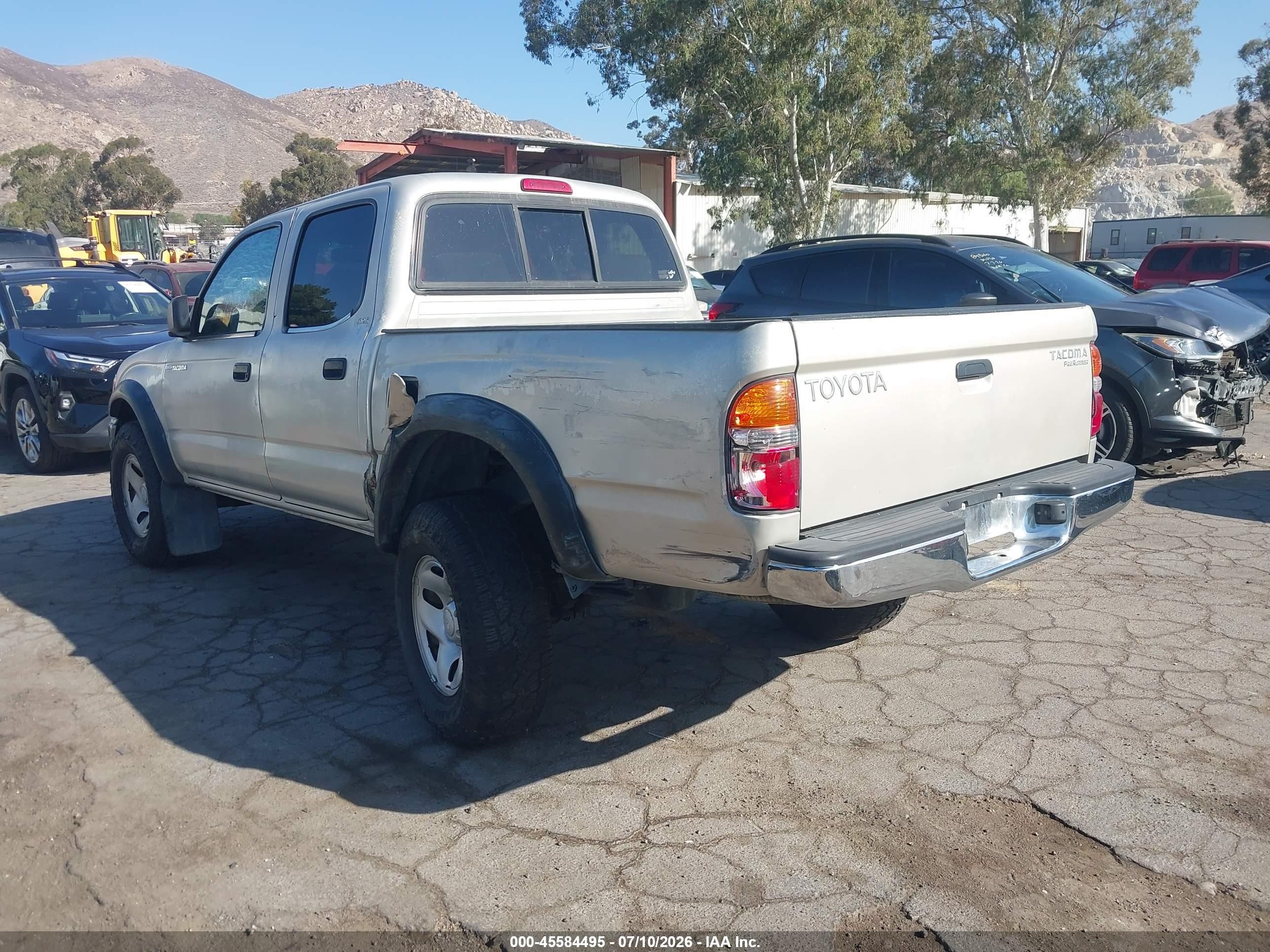 2002 Toyota Tacoma Prerunner Silver vin: 5TEGM92N32Z025316