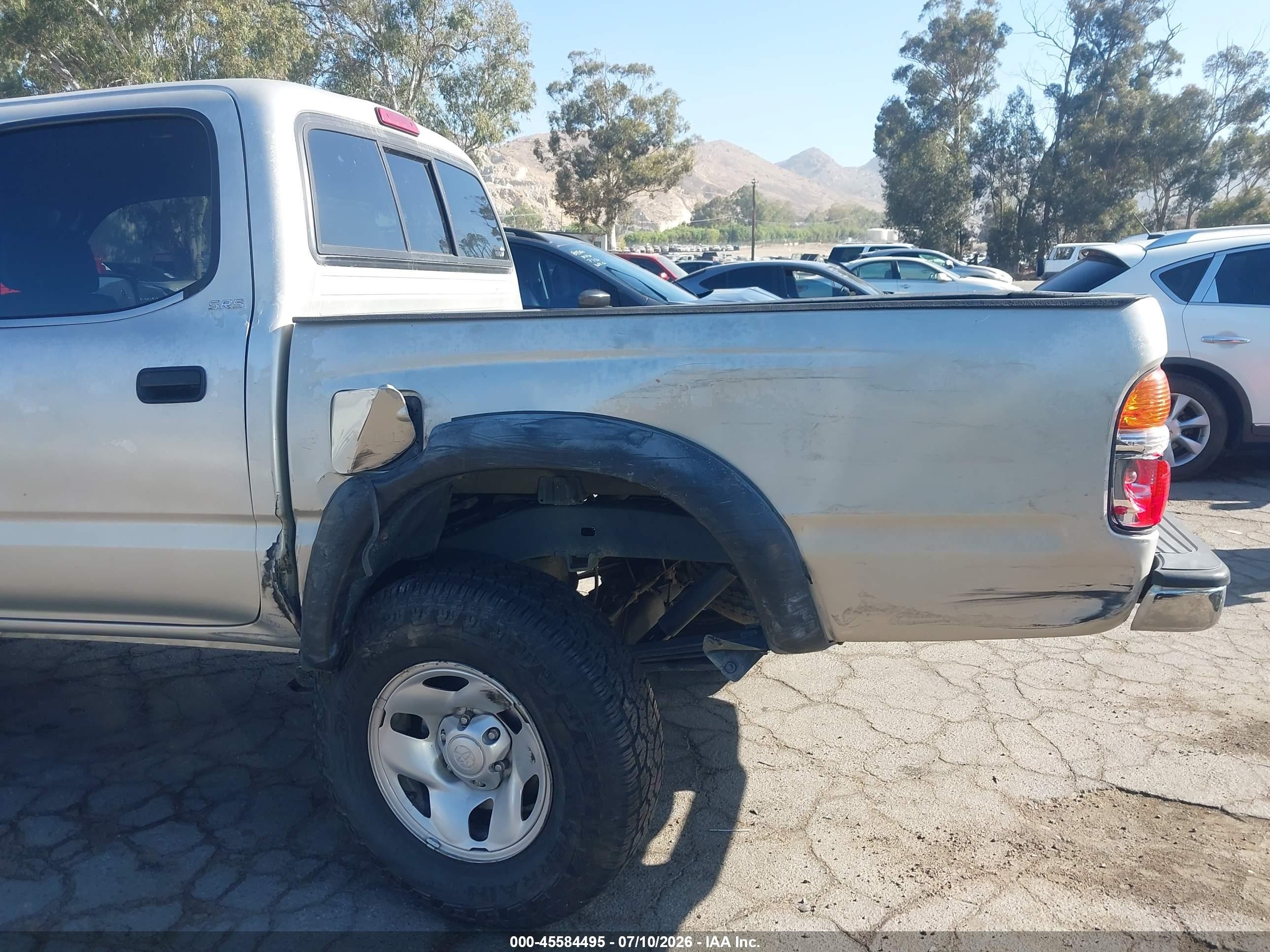 2002 Toyota Tacoma Prerunner Silver vin: 5TEGM92N32Z025316
