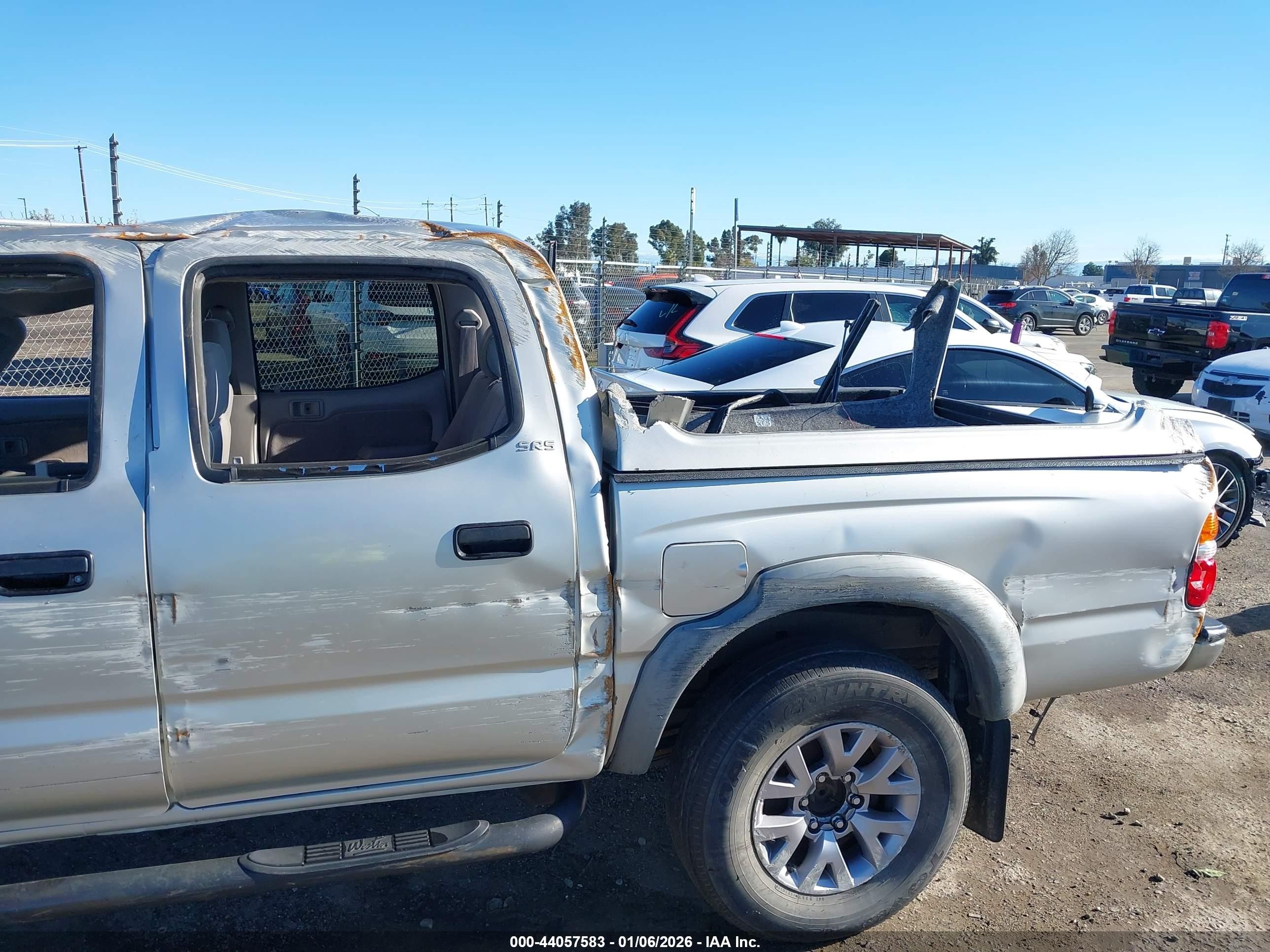 2002 Toyota Tacoma Prerunner Silver vin: 5TEGM92N32Z048403