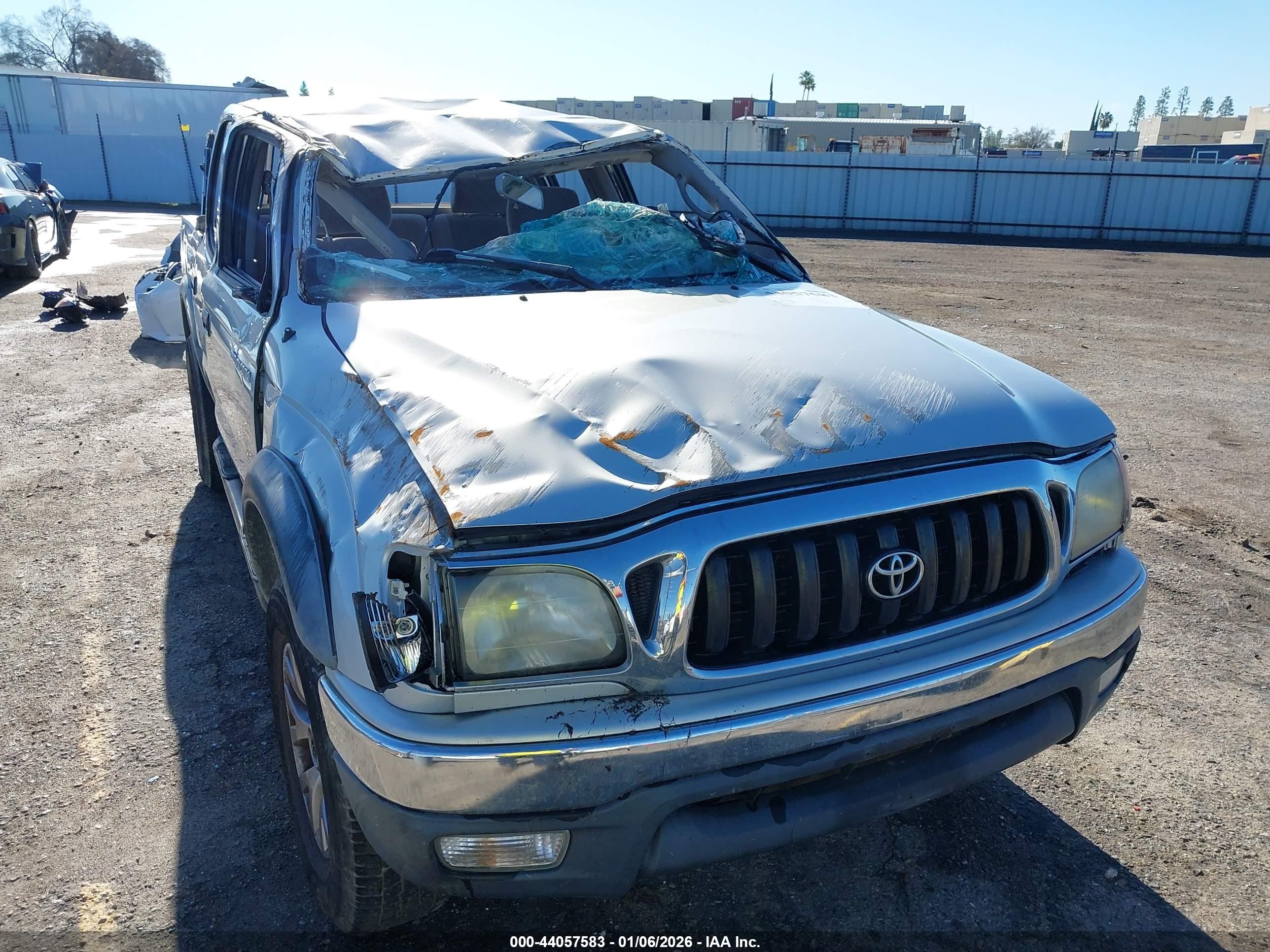 2002 Toyota Tacoma Prerunner Silver vin: 5TEGM92N32Z048403