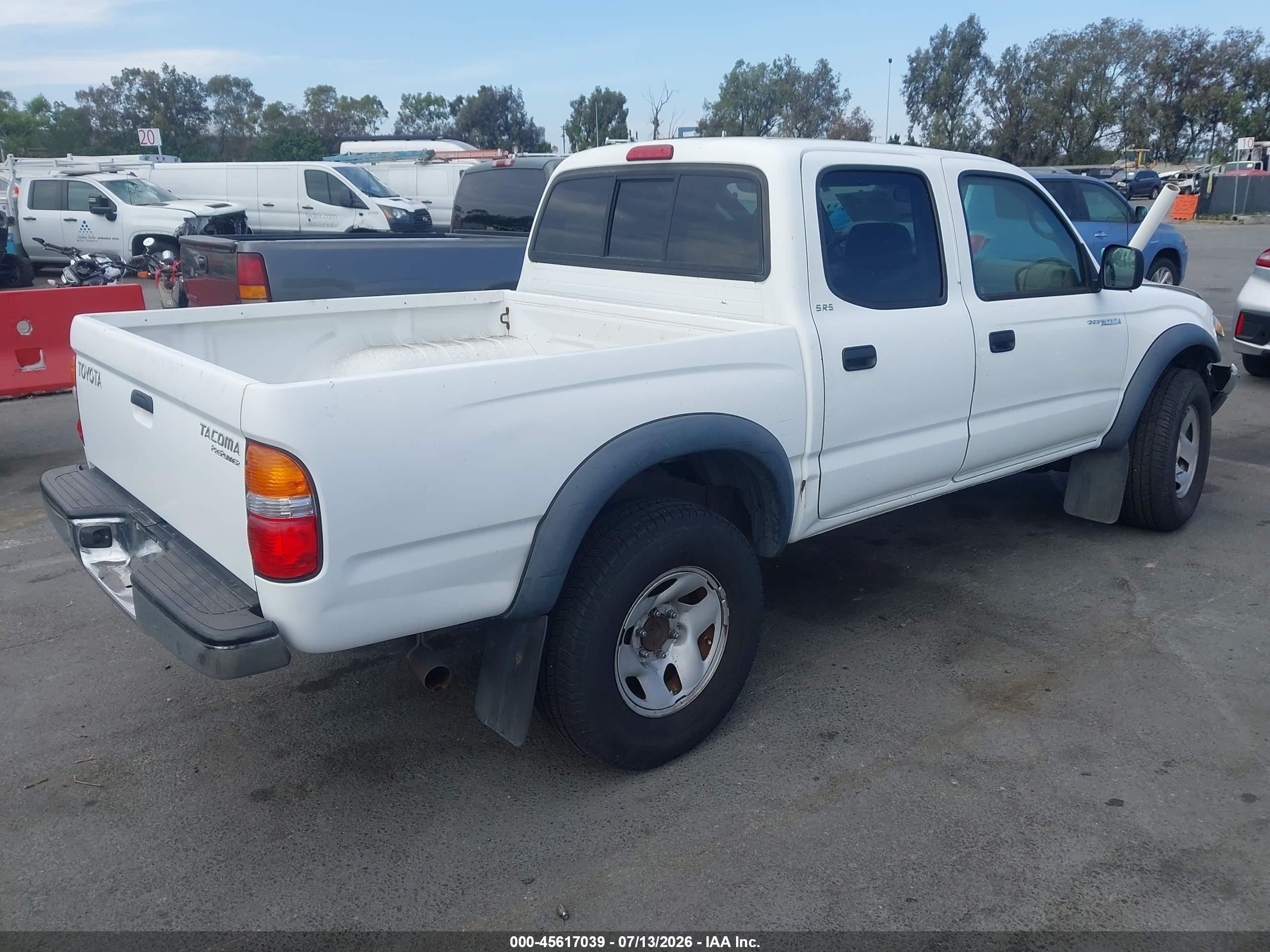 2004 Toyota Tacoma Prerunner White vin: 5TEGM92N44Z358014