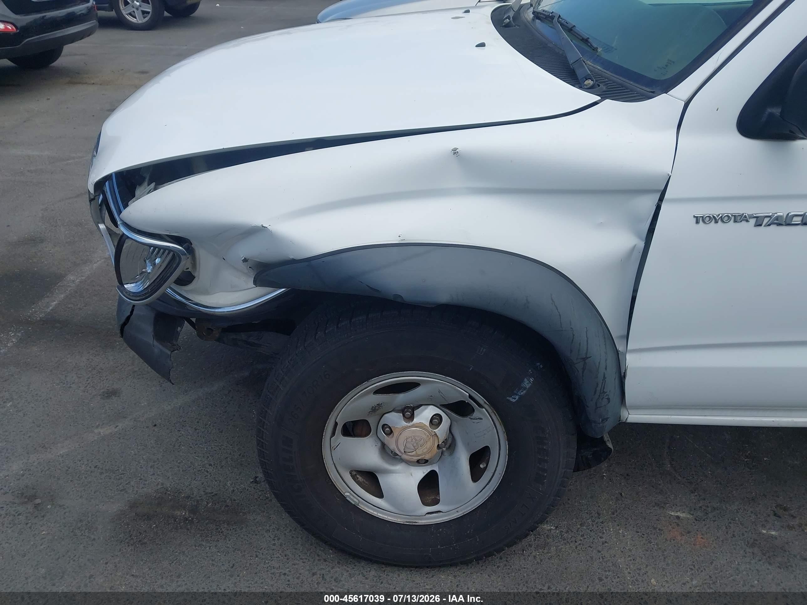 2004 Toyota Tacoma Prerunner White vin: 5TEGM92N44Z358014