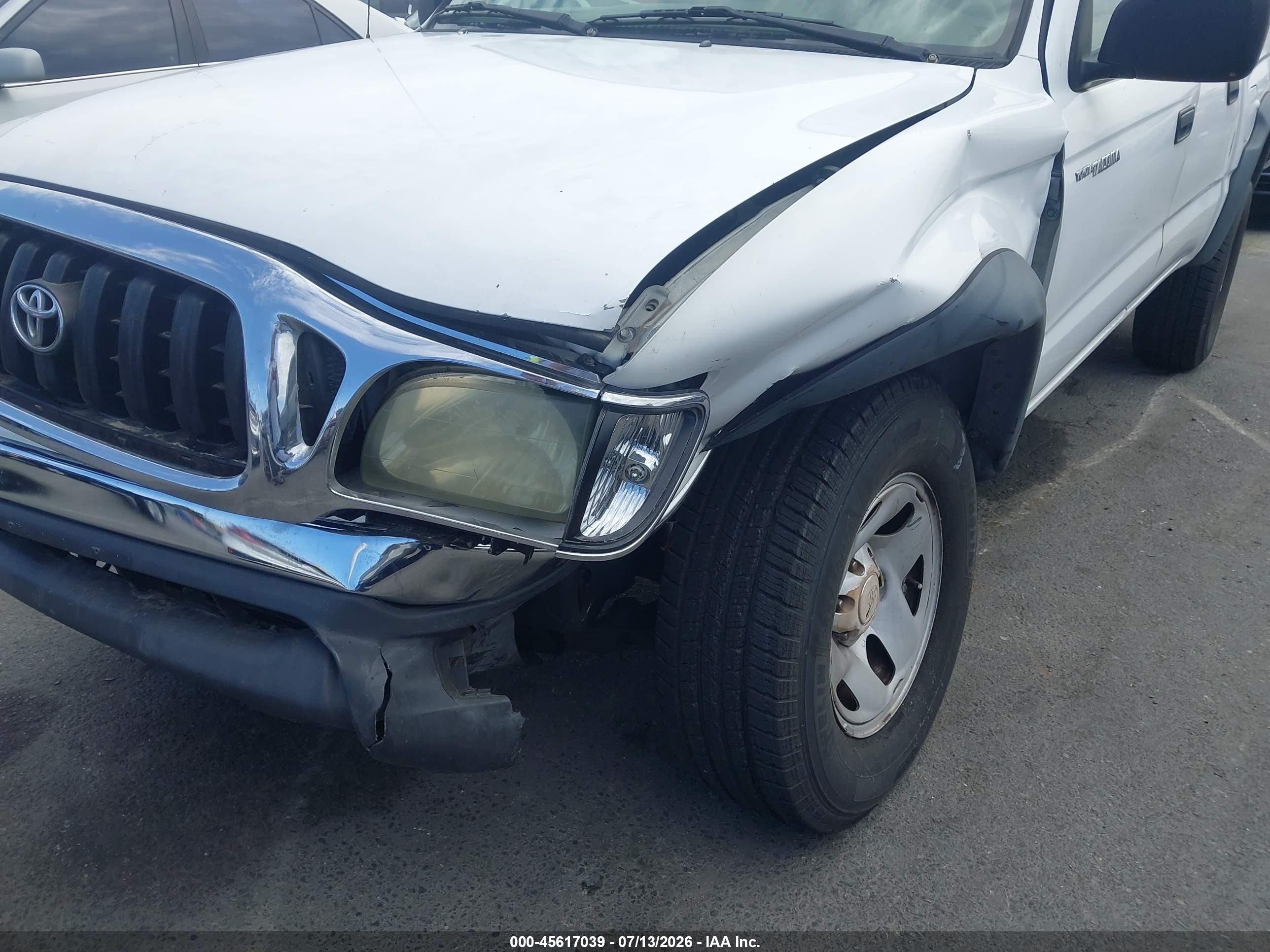 2004 Toyota Tacoma Prerunner White vin: 5TEGM92N44Z358014