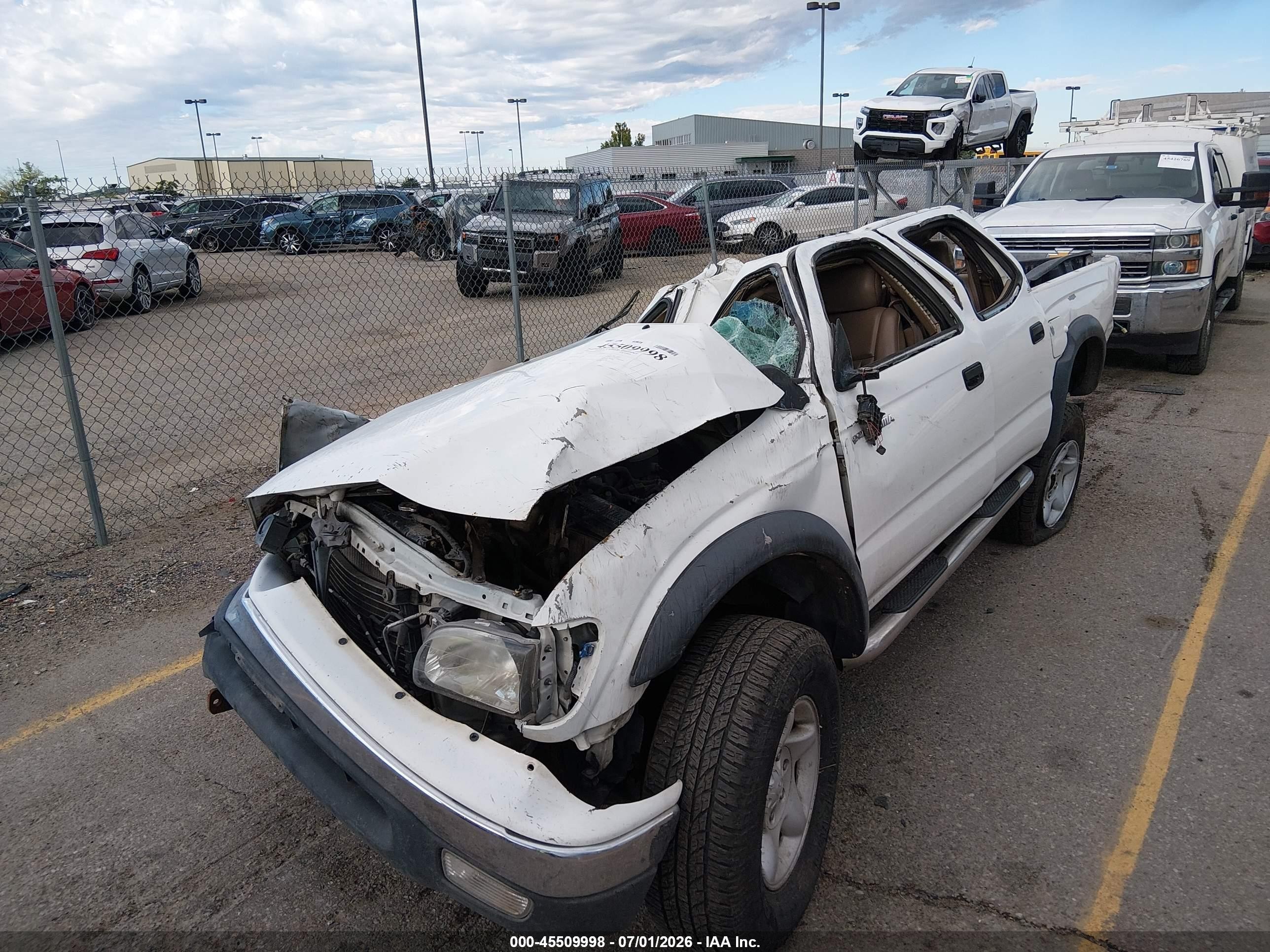 2004 Toyota Tacoma Prerunner White vin: 5TEGM92N44Z439191