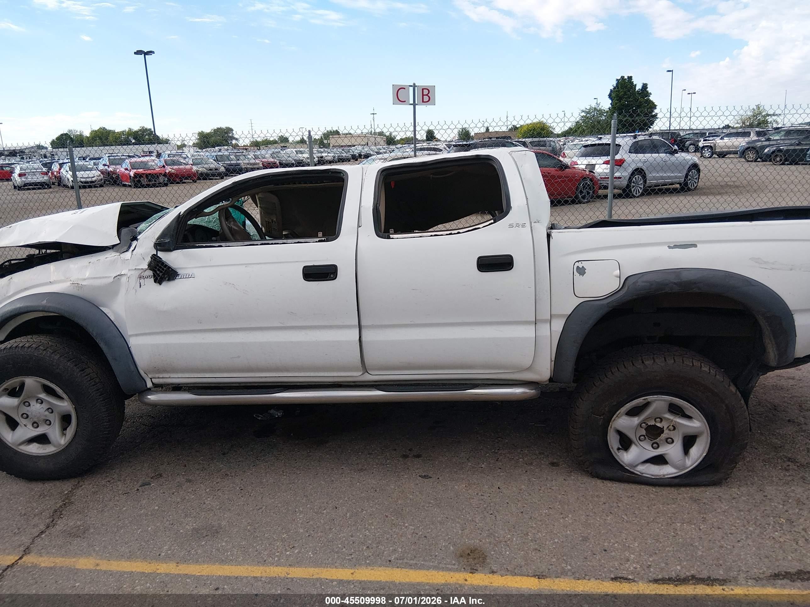 2004 Toyota Tacoma Prerunner White vin: 5TEGM92N44Z439191