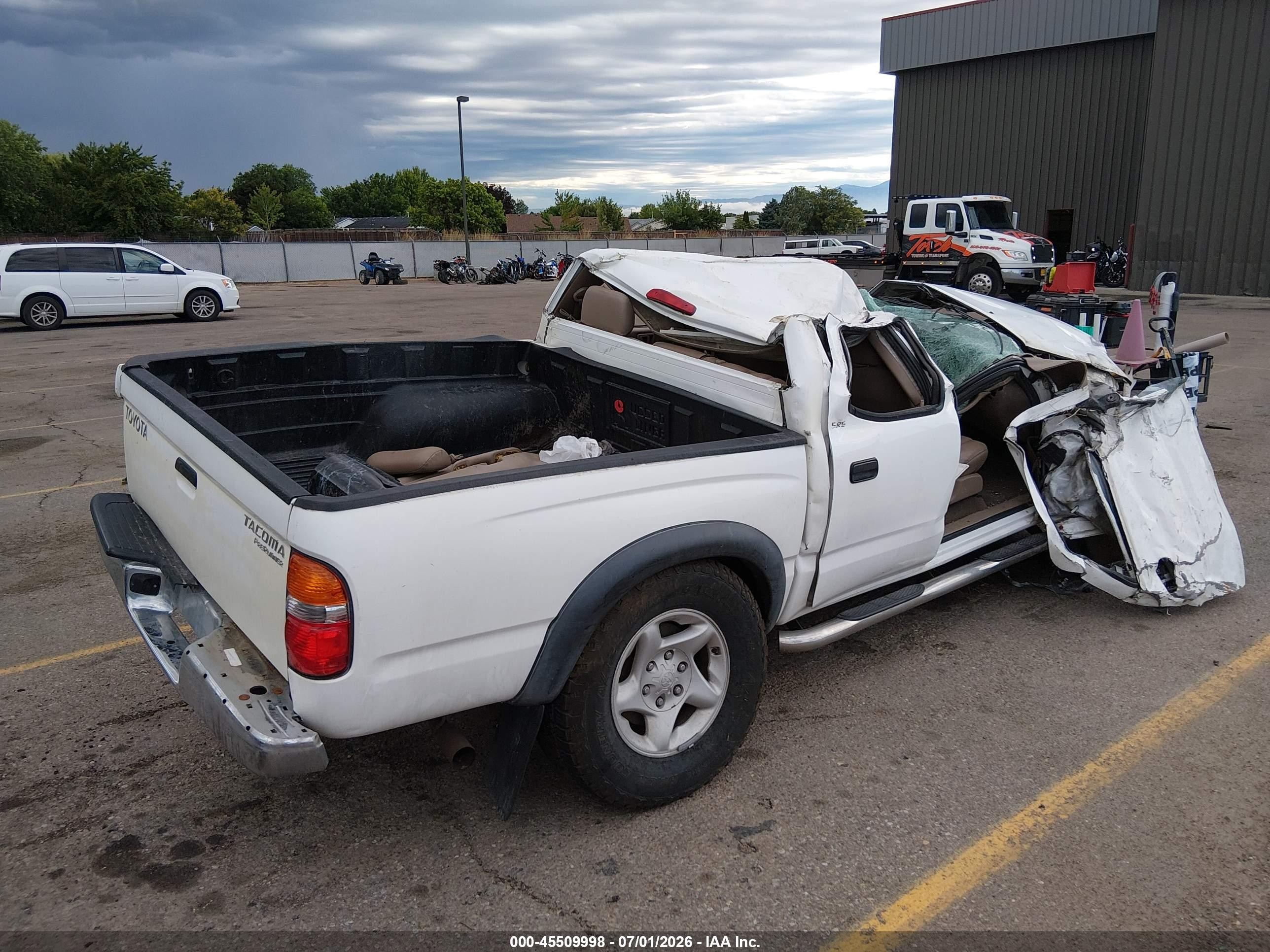 2004 Toyota Tacoma Prerunner White vin: 5TEGM92N44Z439191