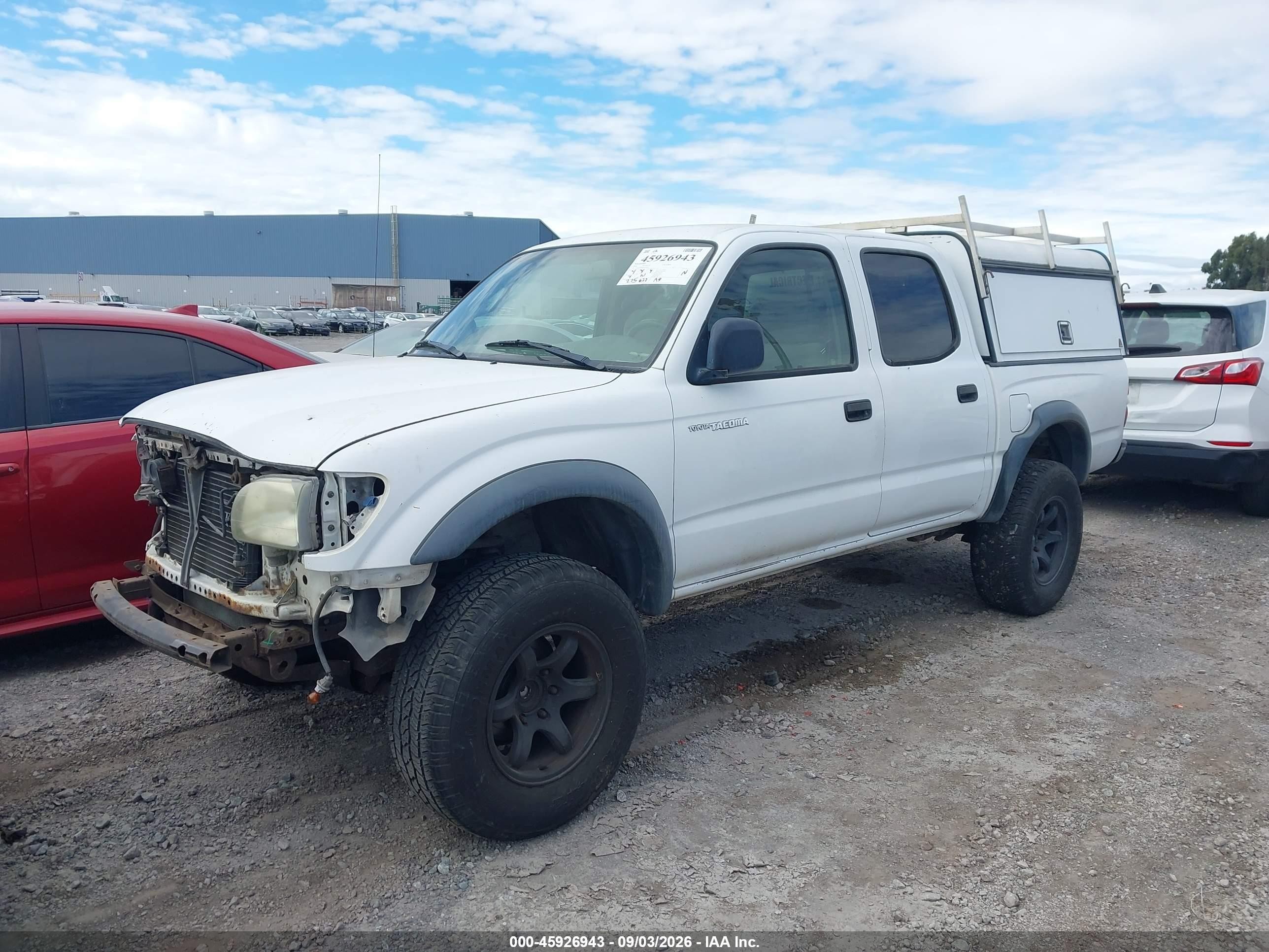 2004 Toyota Tacoma Prerunner White vin: 5TEGM92N44Z459991