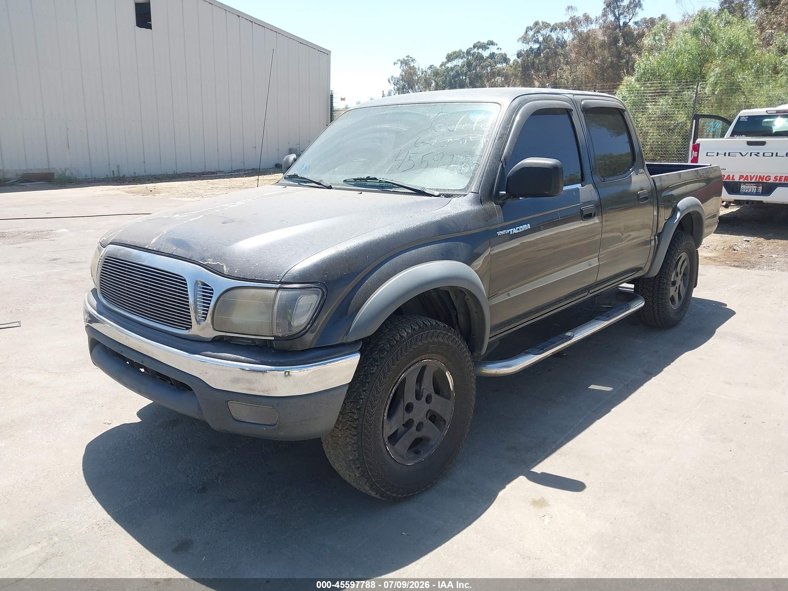 2002 Toyota Tacoma Prerunner Black vin: 5TEGM92N52Z069382