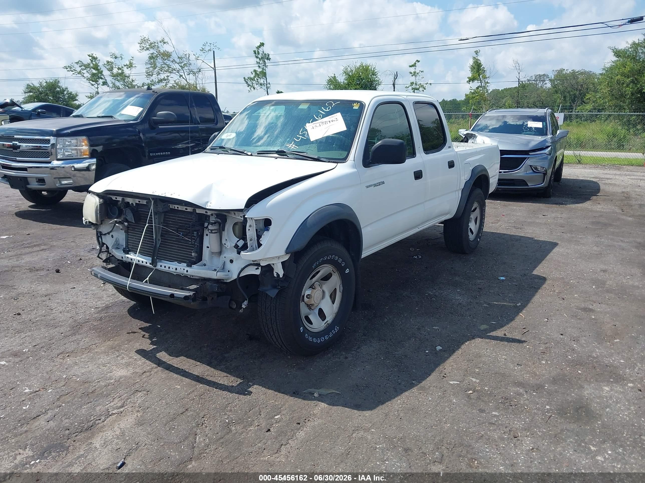 2004 Toyota Tacoma Prerunner White vin: 5TEGM92NX4Z451958