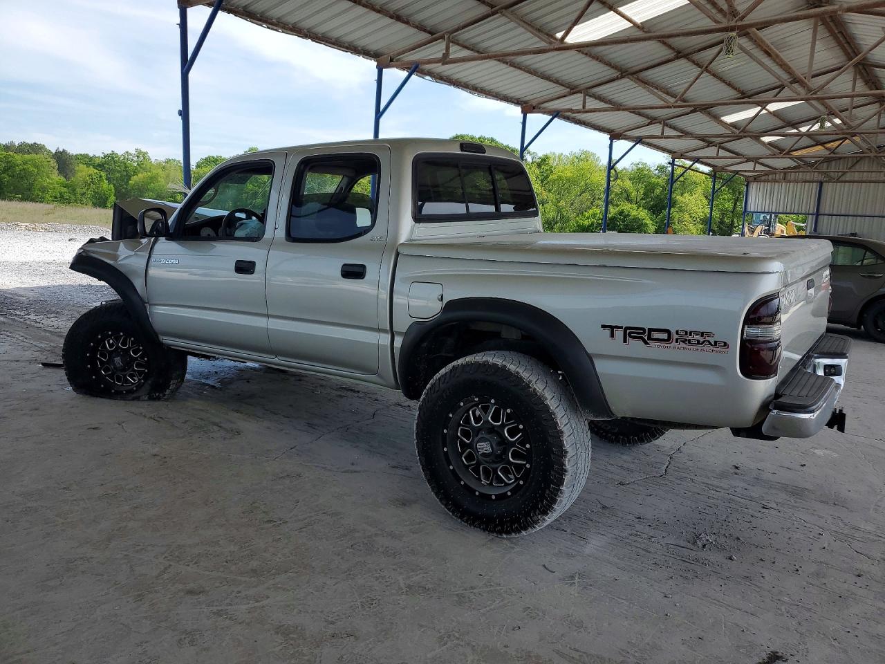 2002 Toyota Tacoma Double Cab Prerunner Silver vin: 5TEGN92N02Z077368