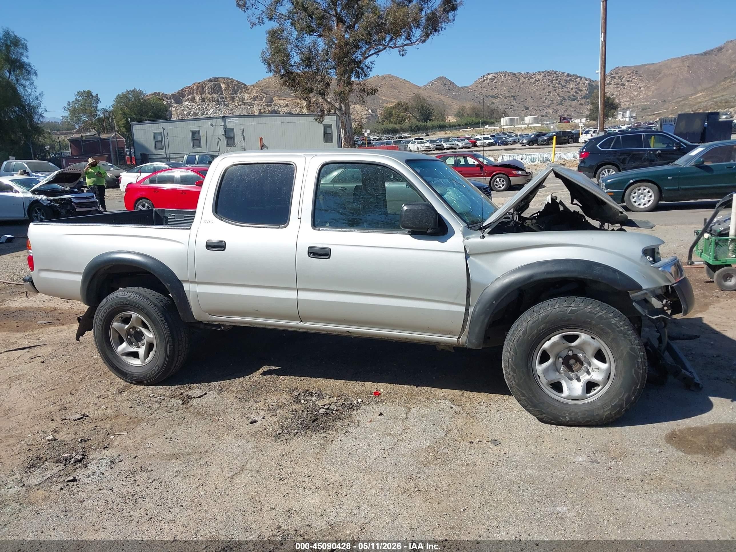 2003 Toyota Tacoma Prerunner V6 Silver vin: 5TEGN92N03Z193865