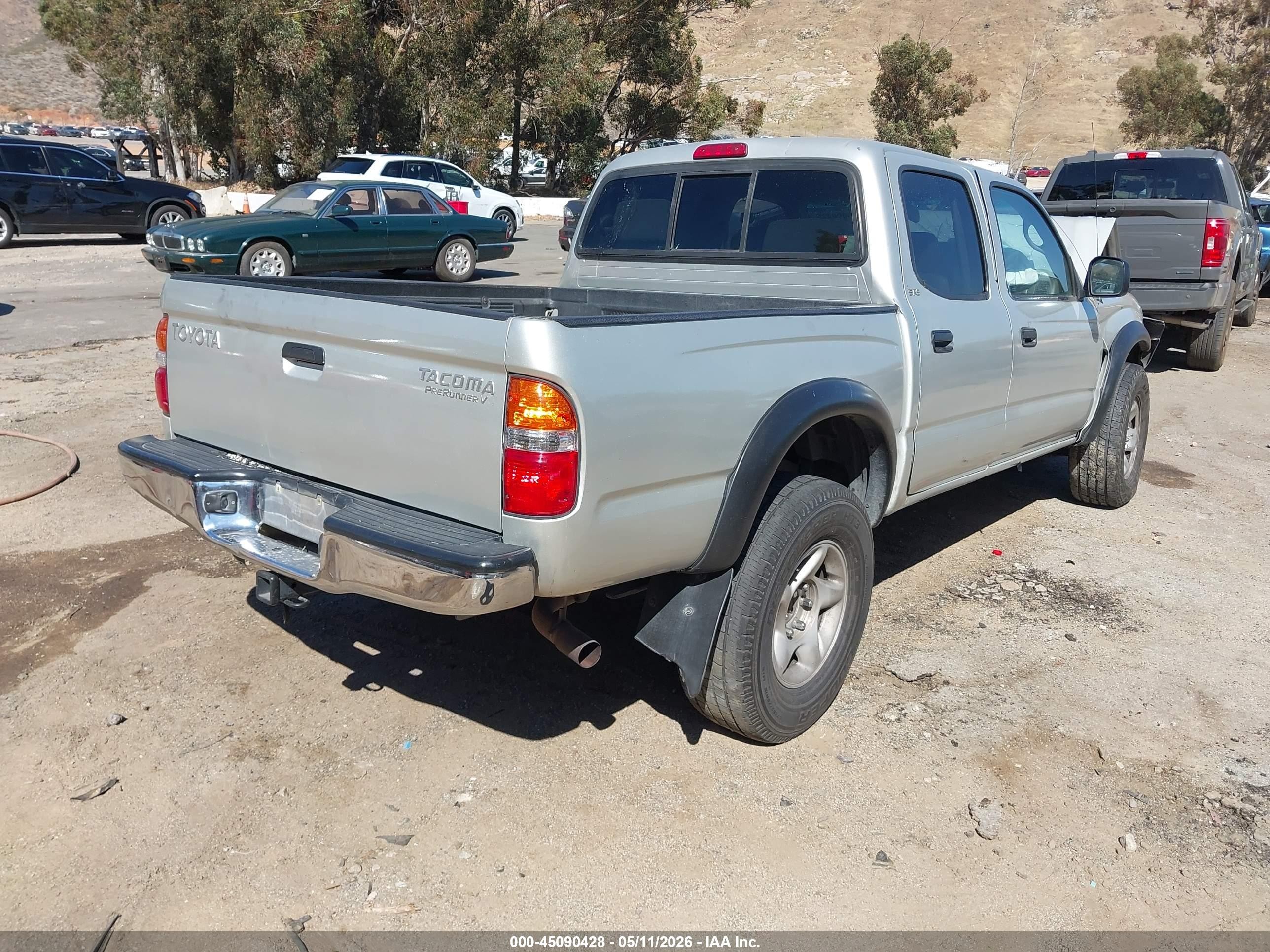 2003 Toyota Tacoma Prerunner V6 Silver vin: 5TEGN92N03Z193865