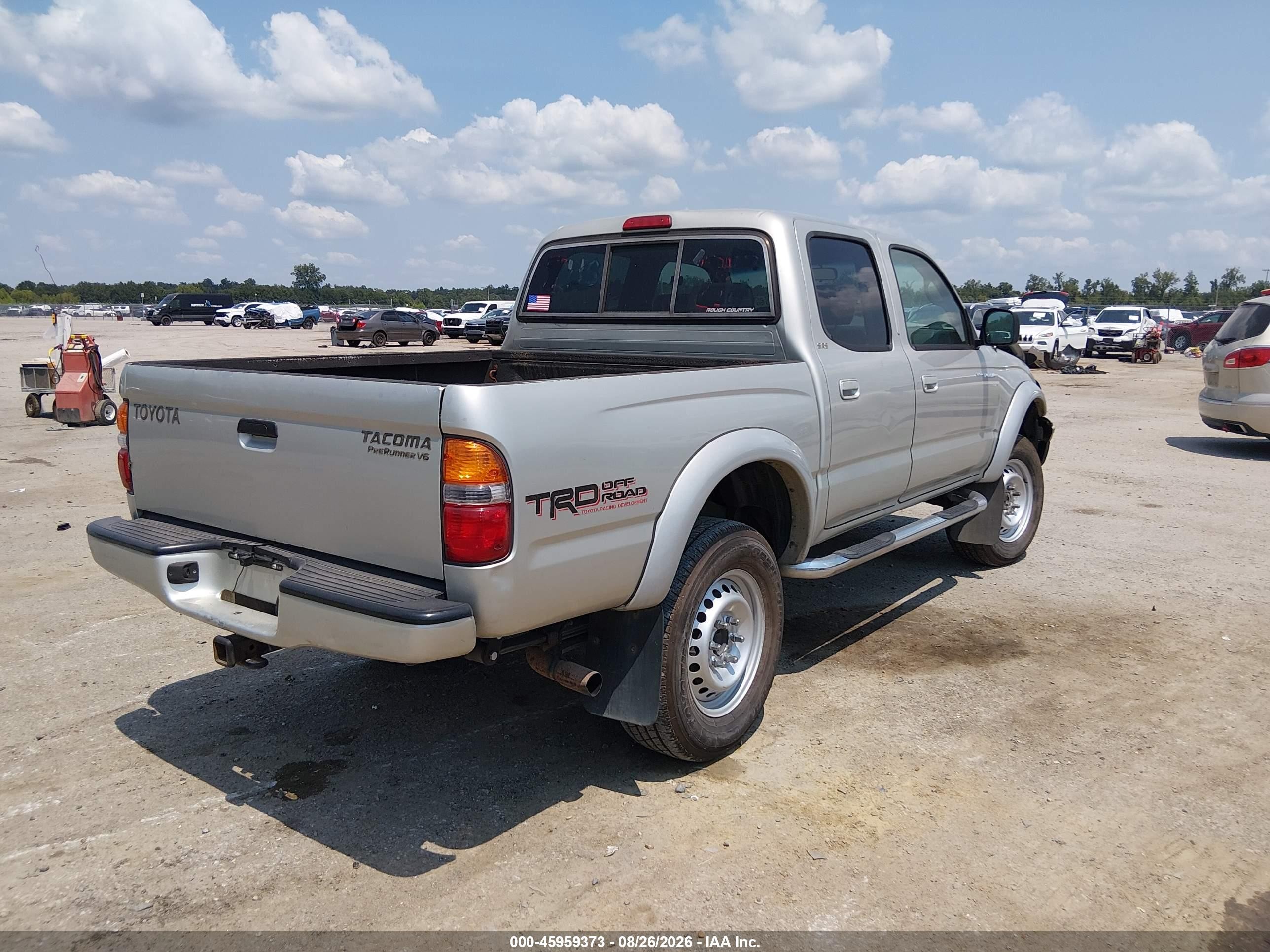 2004 Toyota Tacoma Prerunner V6 Silver vin: 5TEGN92N04Z389628