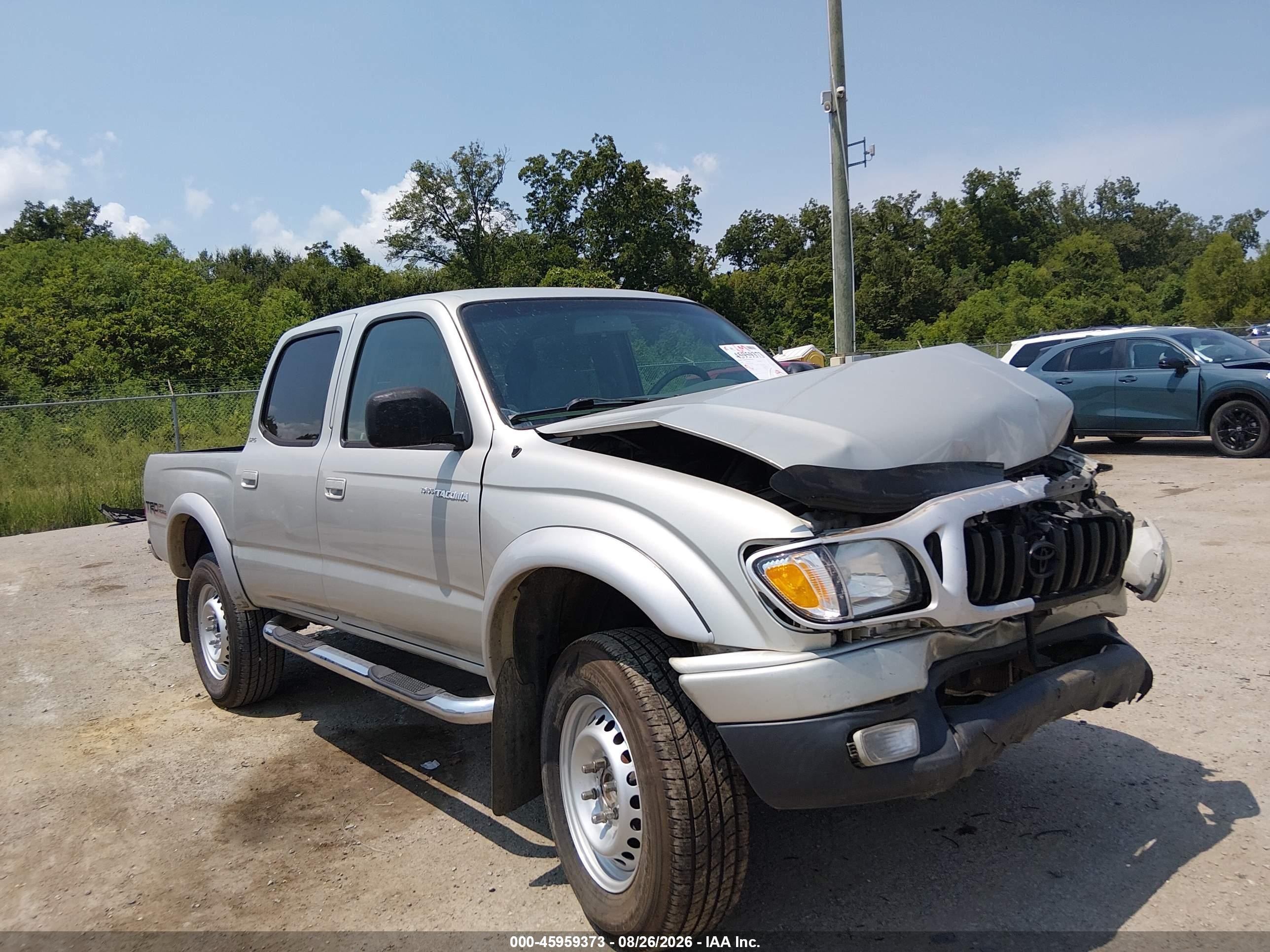 2004 Toyota Tacoma Prerunner V6 Silver vin: 5TEGN92N04Z389628