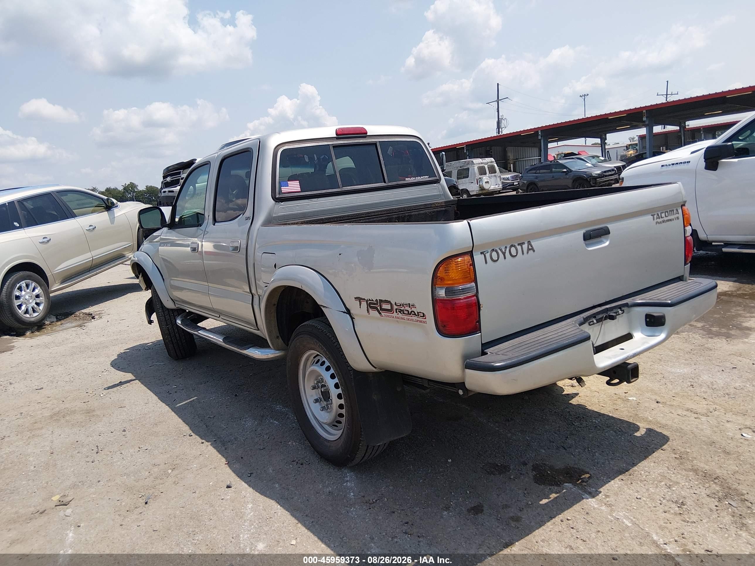 2004 Toyota Tacoma Prerunner V6 Silver vin: 5TEGN92N04Z389628