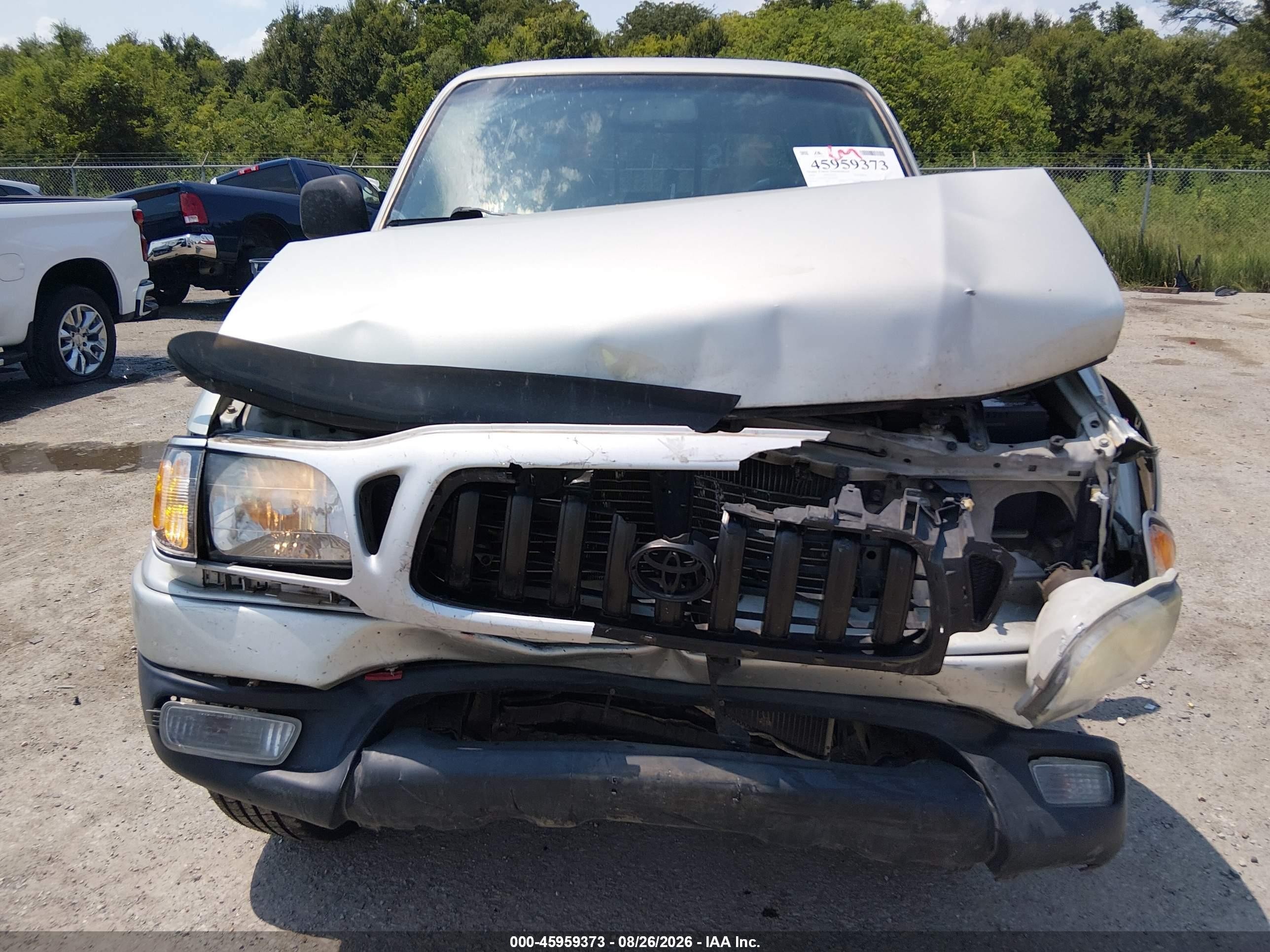 2004 Toyota Tacoma Prerunner V6 Silver vin: 5TEGN92N04Z389628
