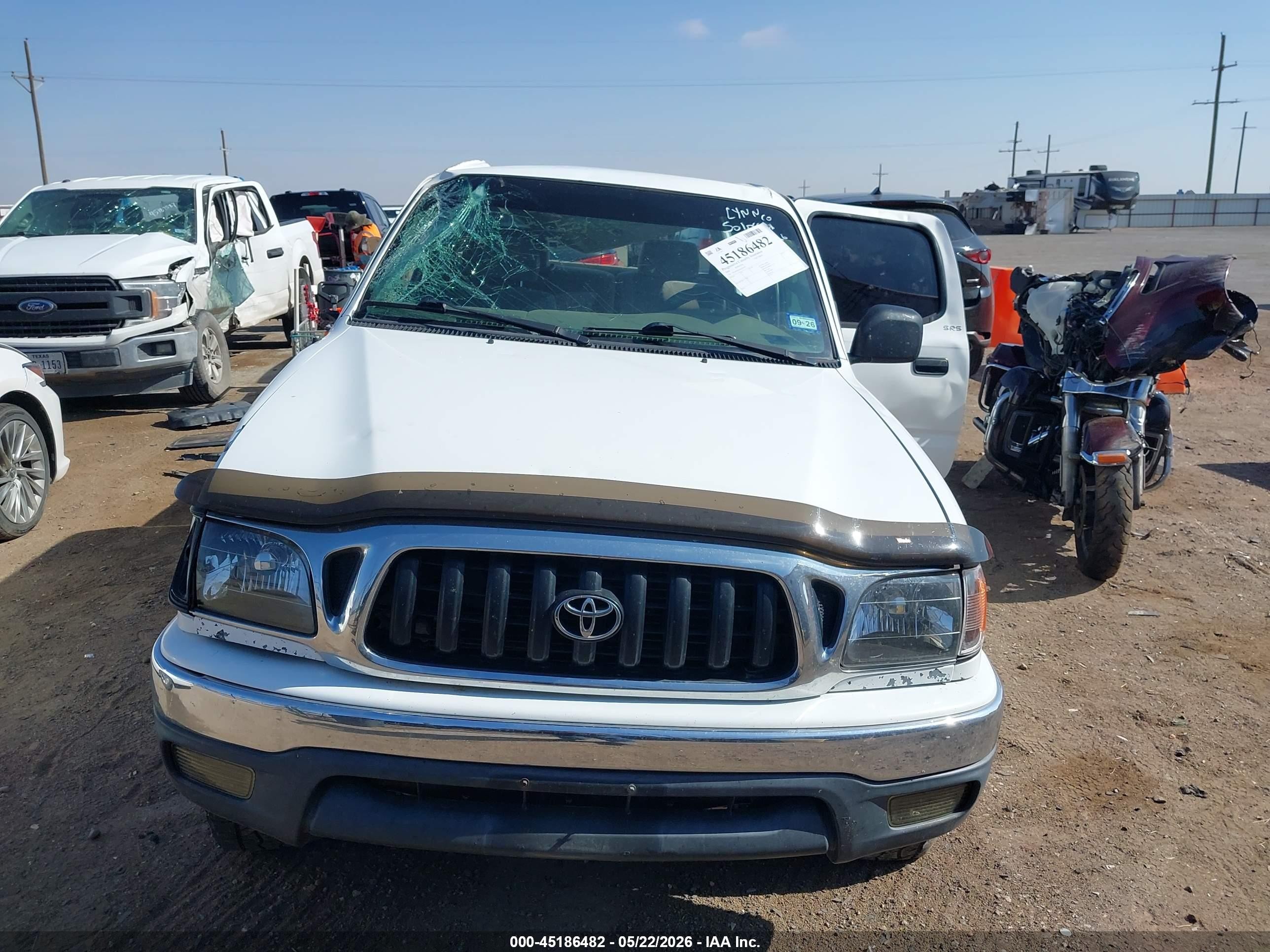 2004 Toyota Tacoma Prerunner V6 White vin: 5TEGN92N04Z391475