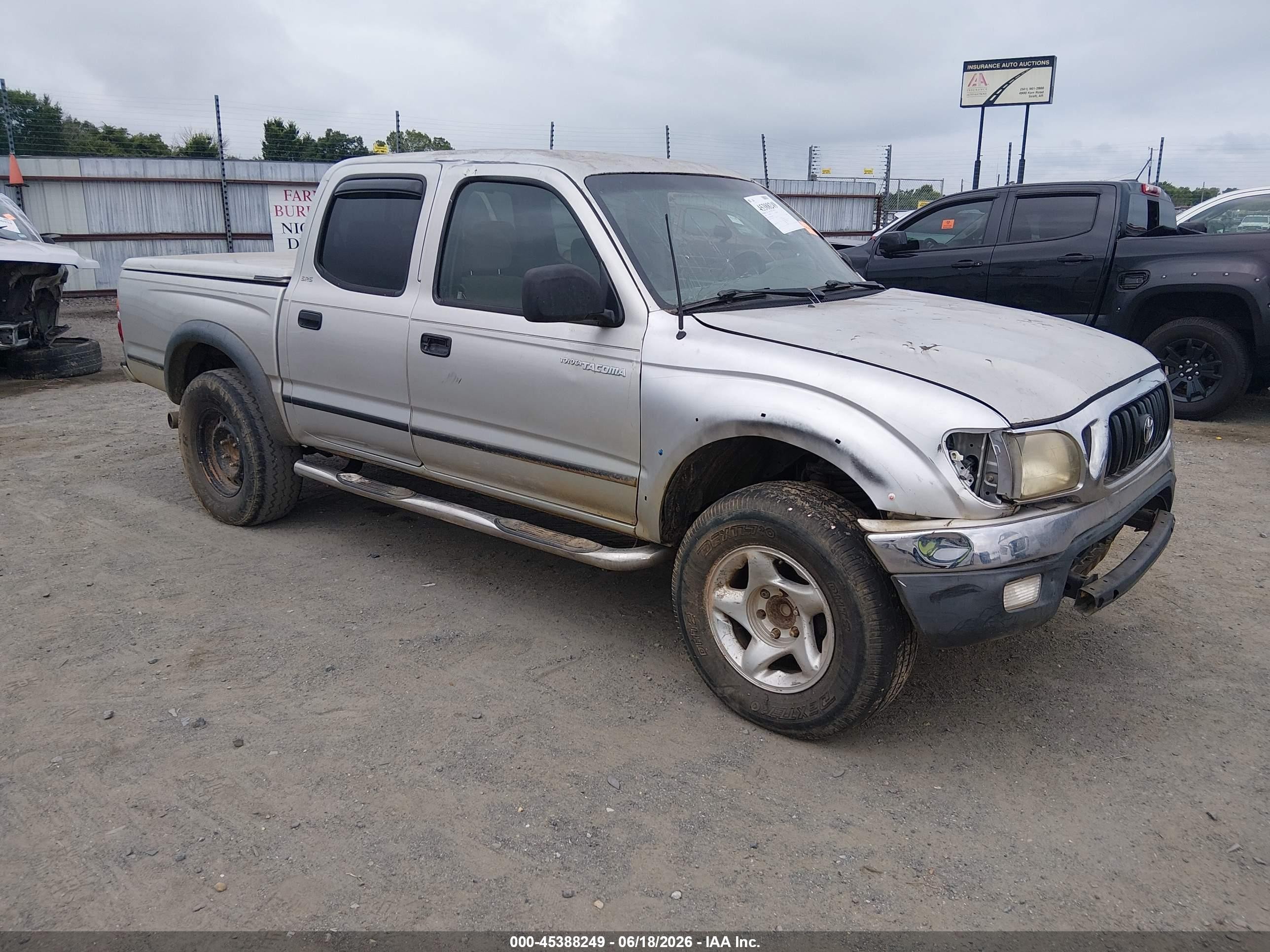2004 Toyota Tacoma Prerunner V6 Silver vin: 5TEGN92N04Z440478