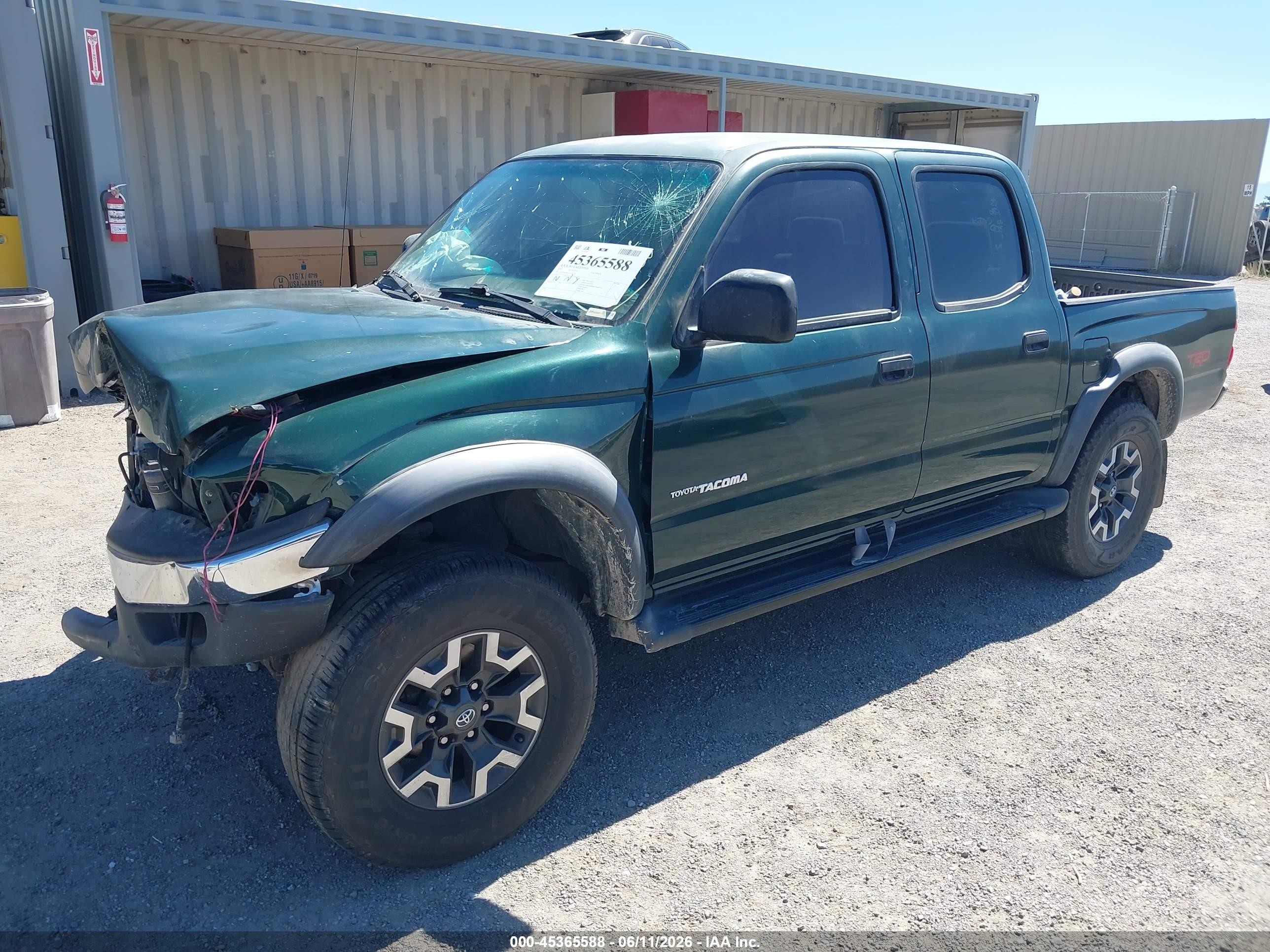 2001 Toyota Tacoma Prerunner V6 Green vin: 5TEGN92N11Z821722