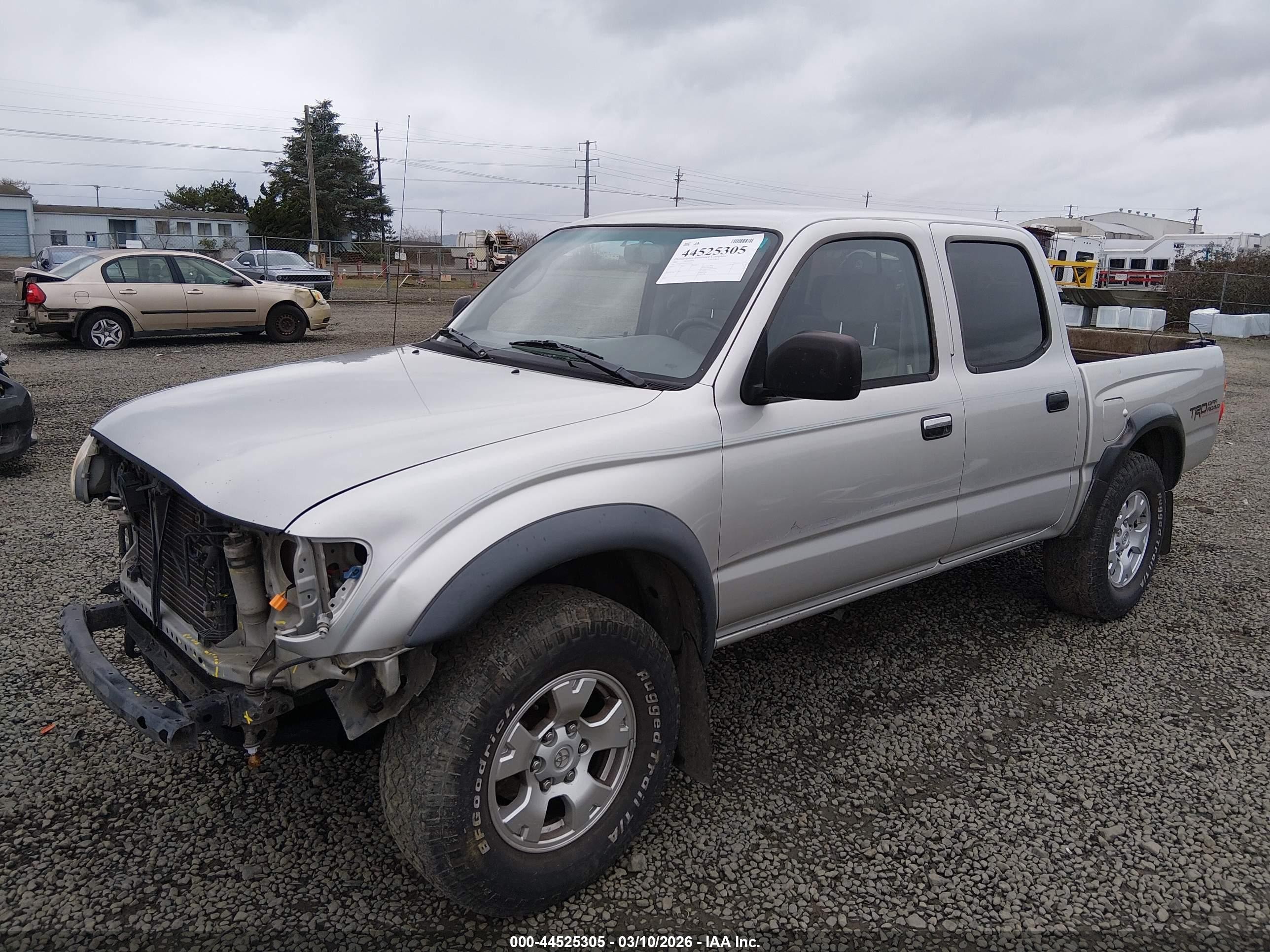 2003 Toyota Tacoma Prerunner V6 Silver vin: 5TEGN92N13Z177531