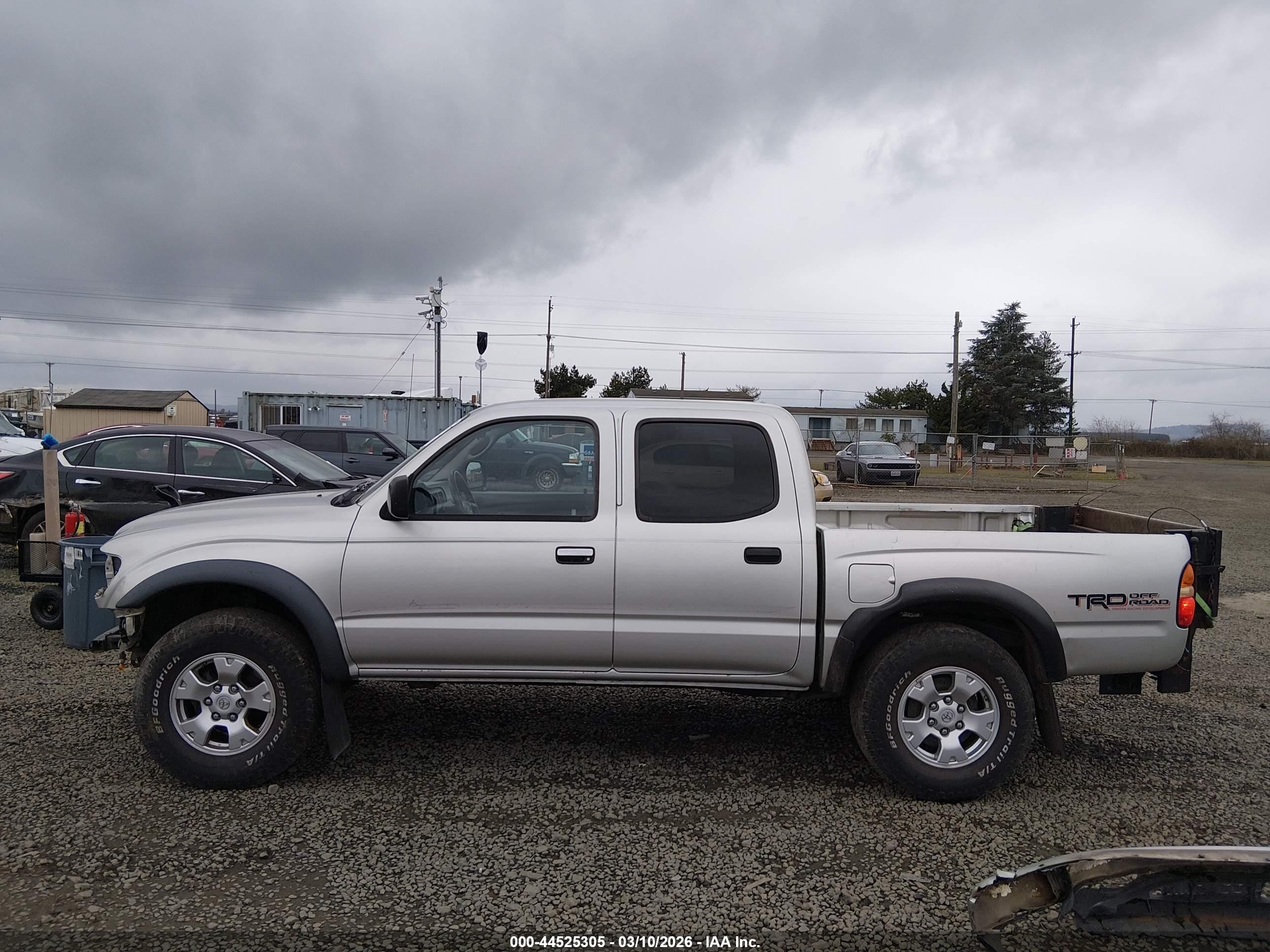 2003 Toyota Tacoma Prerunner V6 Silver vin: 5TEGN92N13Z177531
