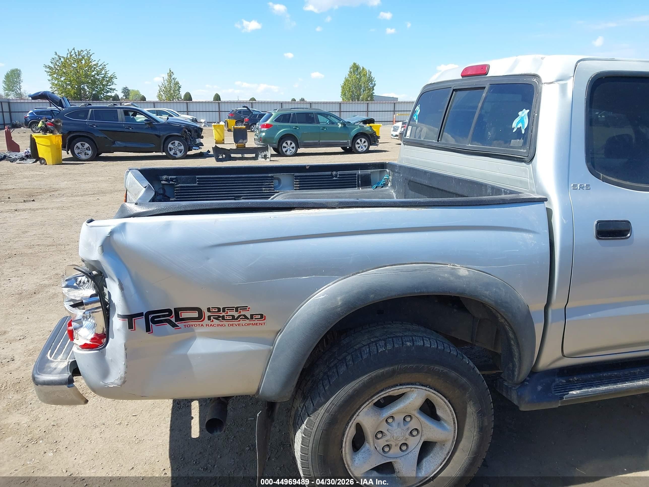 2004 Toyota Tacoma Prerunner V6 Silver vin: 5TEGN92N14Z369971