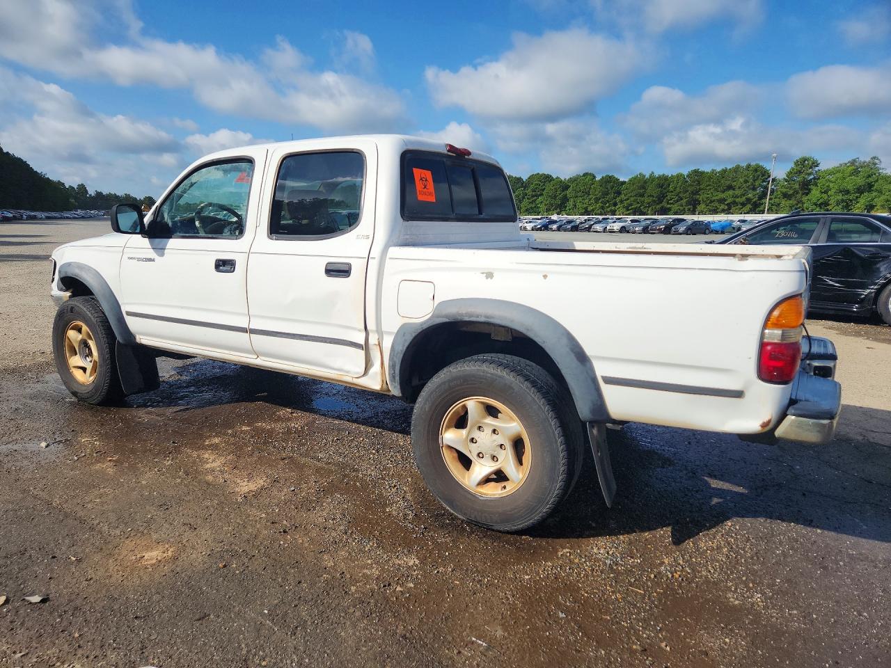 2001 Toyota Tacoma Double Cab Prerunner White vin: 5TEGN92N21Z858097