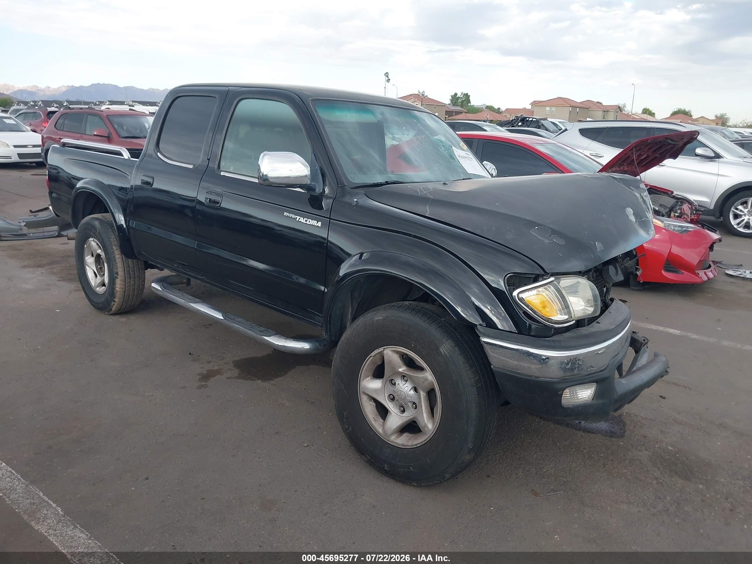 2002 Toyota Tacoma Prerunner V6 Black vin: 5TEGN92N22Z082975