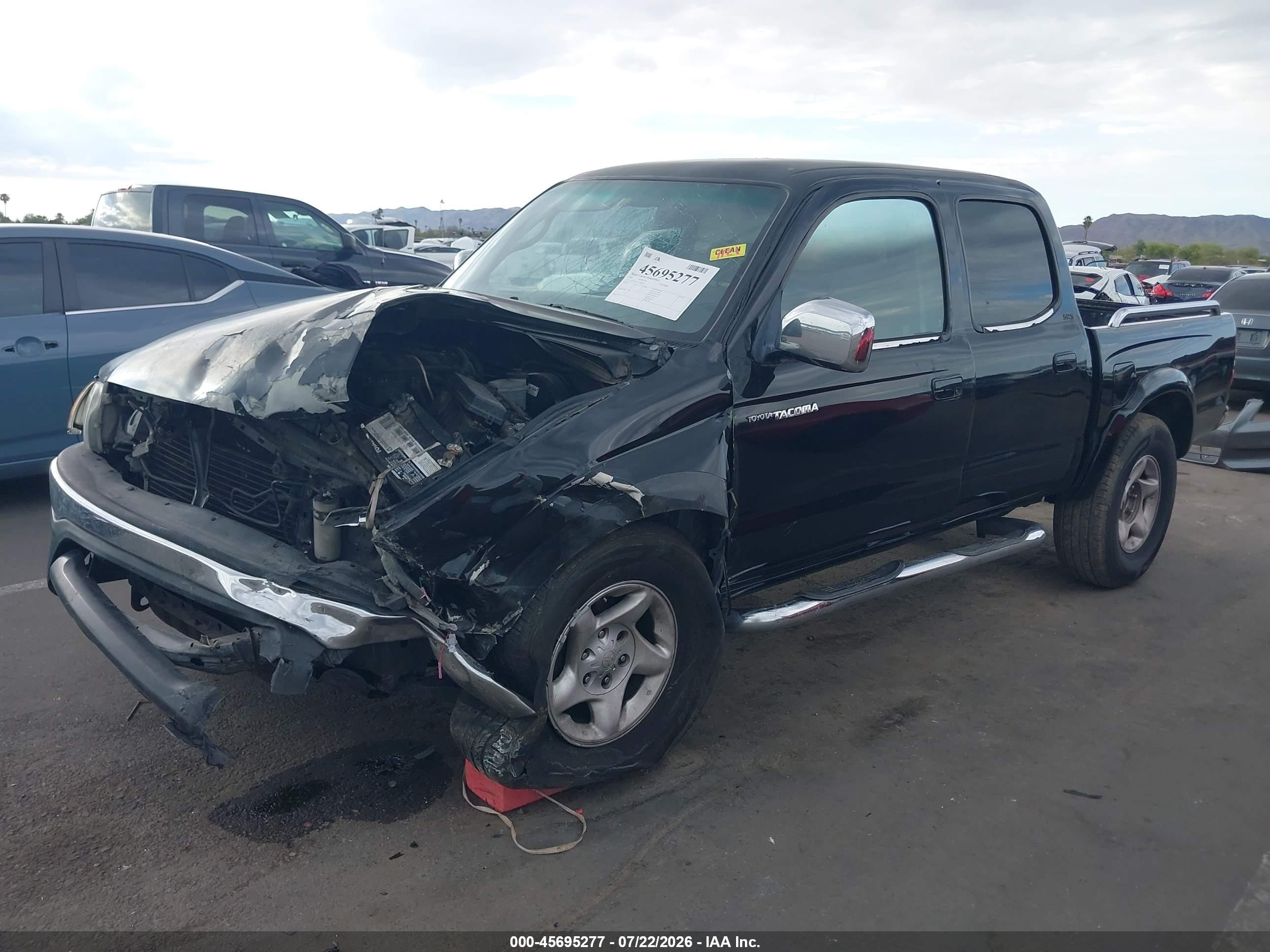 2002 Toyota Tacoma Prerunner V6 Black vin: 5TEGN92N22Z082975