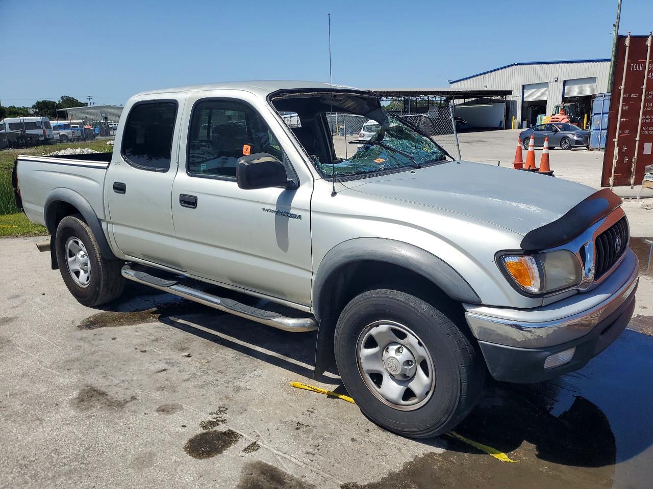 2004 Toyota Tacoma Double Cab Prerunner Silver vin: 5TEGN92N24Z337627