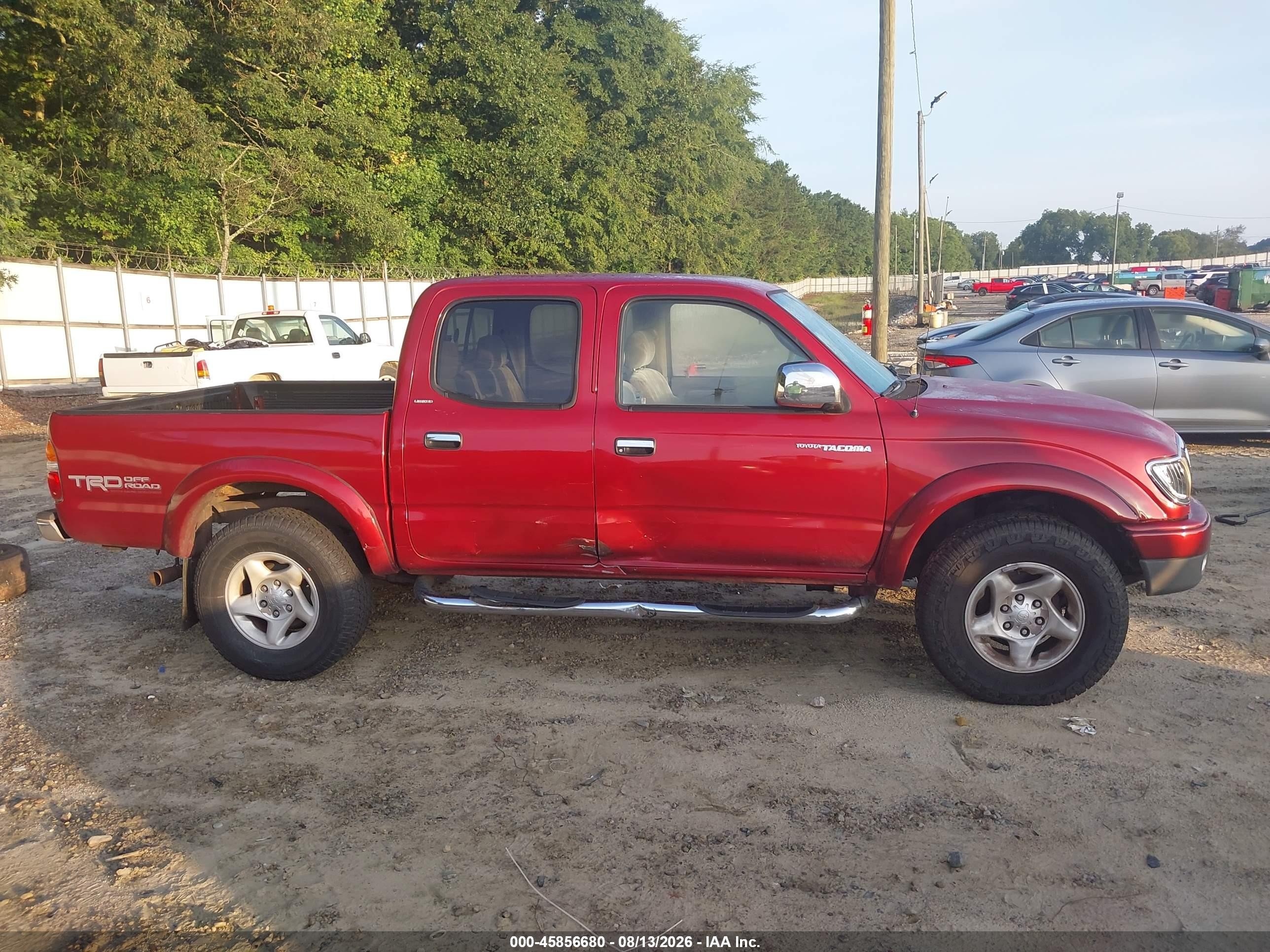 2002 Toyota Tacoma Prerunner V6 Red vin: 5TEGN92N32Z063707