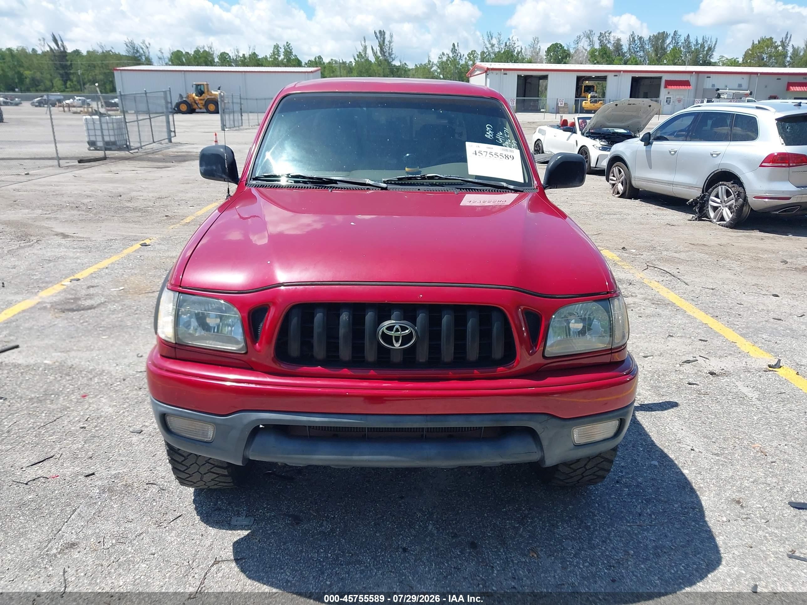 2002 Toyota Tacoma Prerunner V6 Red vin: 5TEGN92N32Z068079
