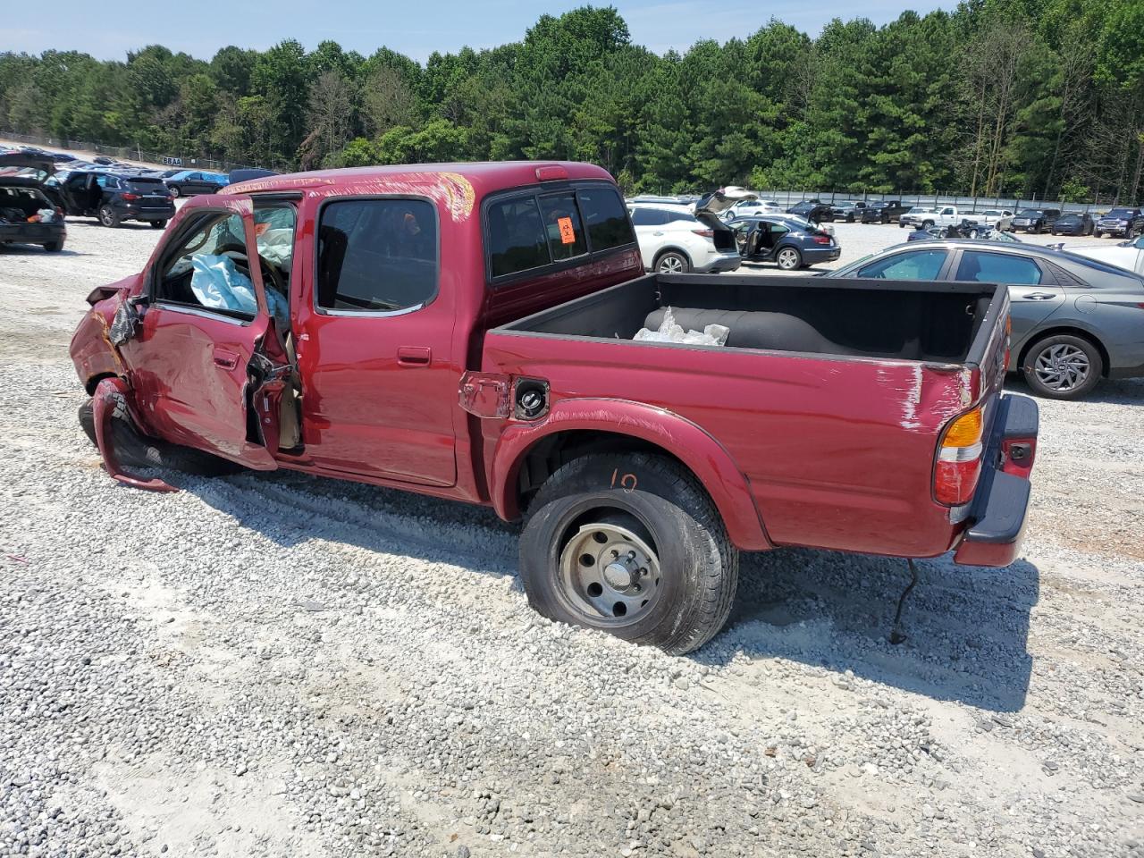 2002 Toyota Tacoma Double Cab Prerunner Red vin: 5TEGN92N32Z119435