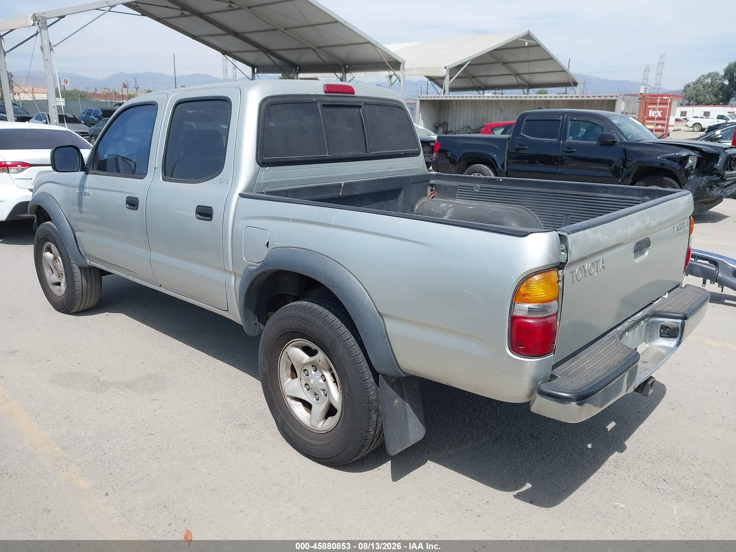2002 Toyota Tacoma Prerunner V6 Silver vin: 5TEGN92N32Z126983