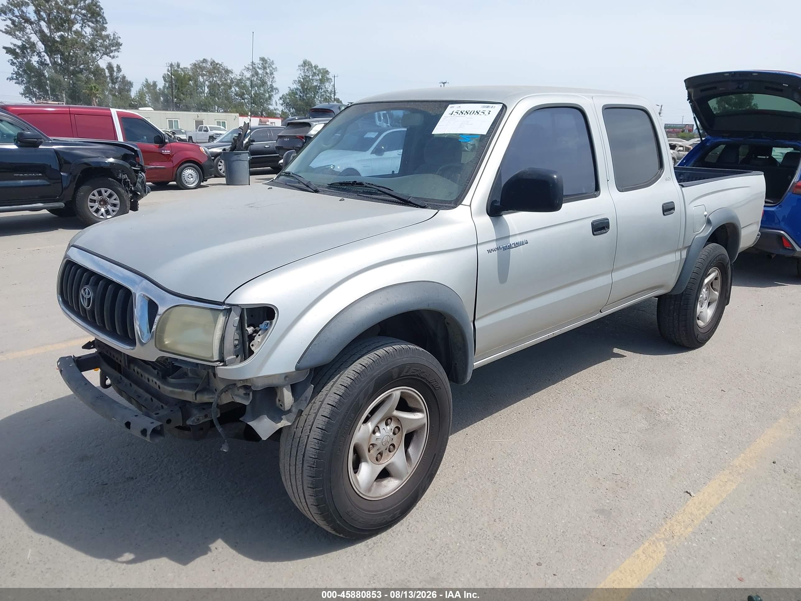 2002 Toyota Tacoma Prerunner V6 Silver vin: 5TEGN92N32Z126983