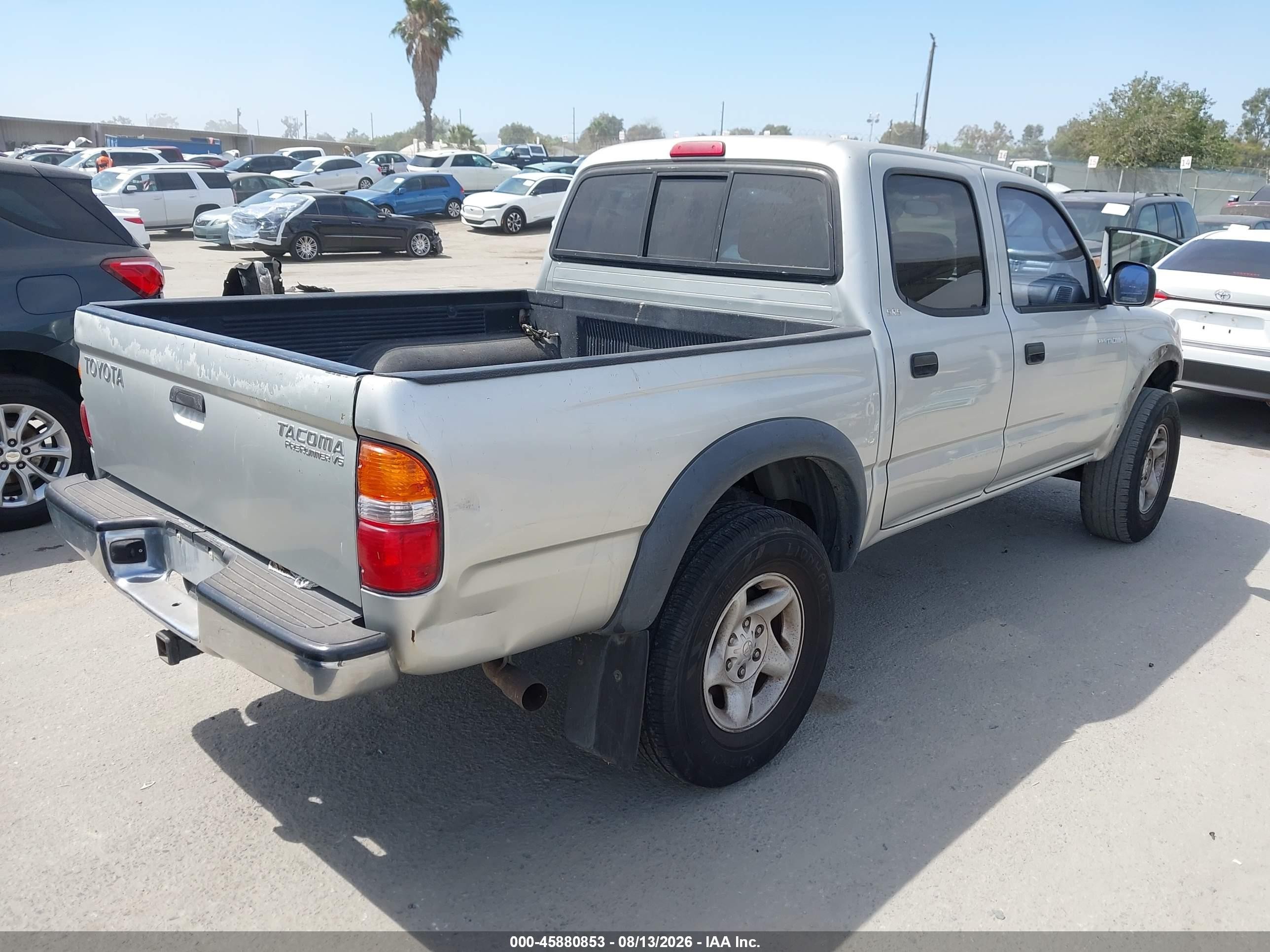 2002 Toyota Tacoma Prerunner V6 Silver vin: 5TEGN92N32Z126983