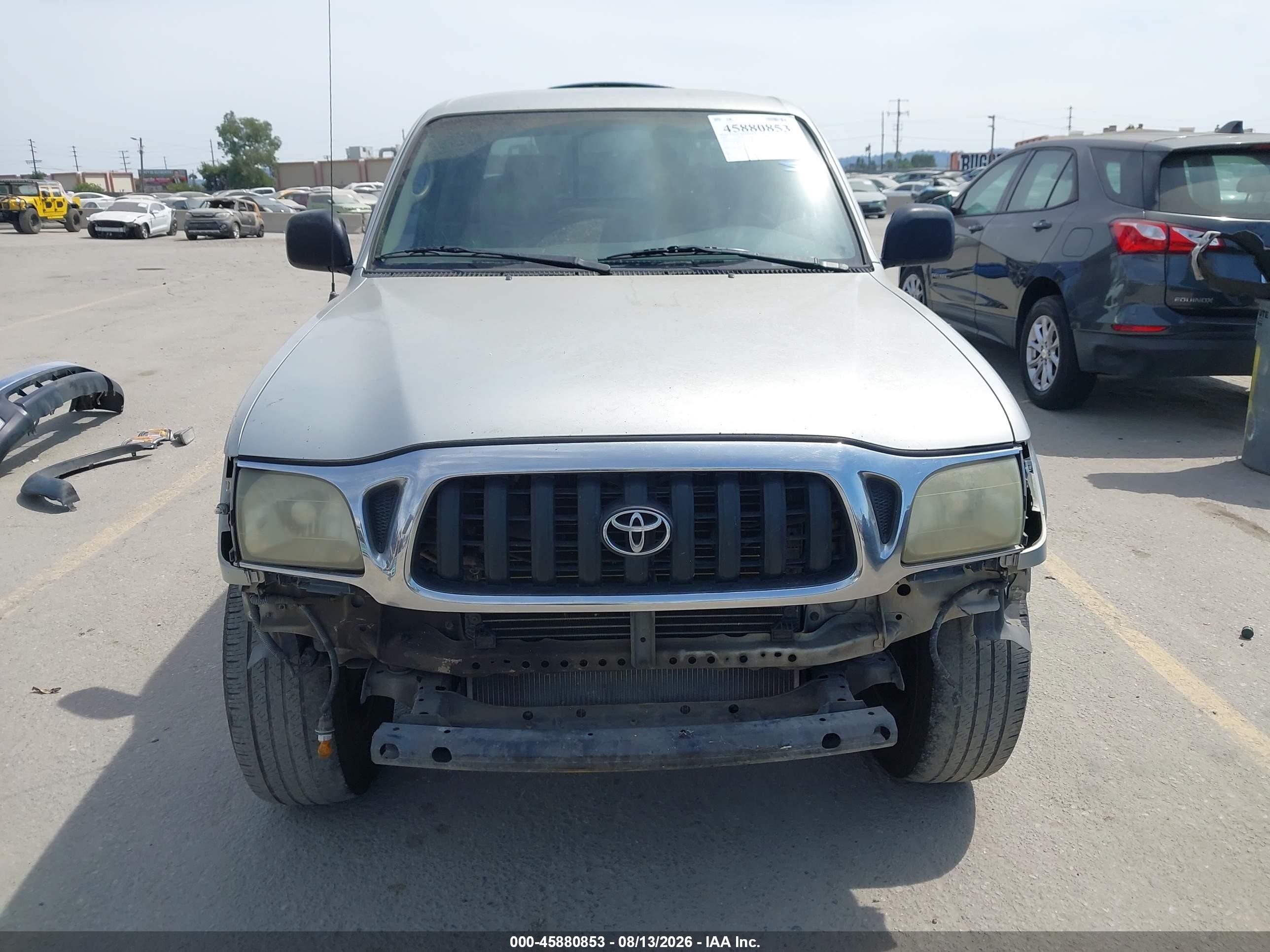 2002 Toyota Tacoma Prerunner V6 Silver vin: 5TEGN92N32Z126983