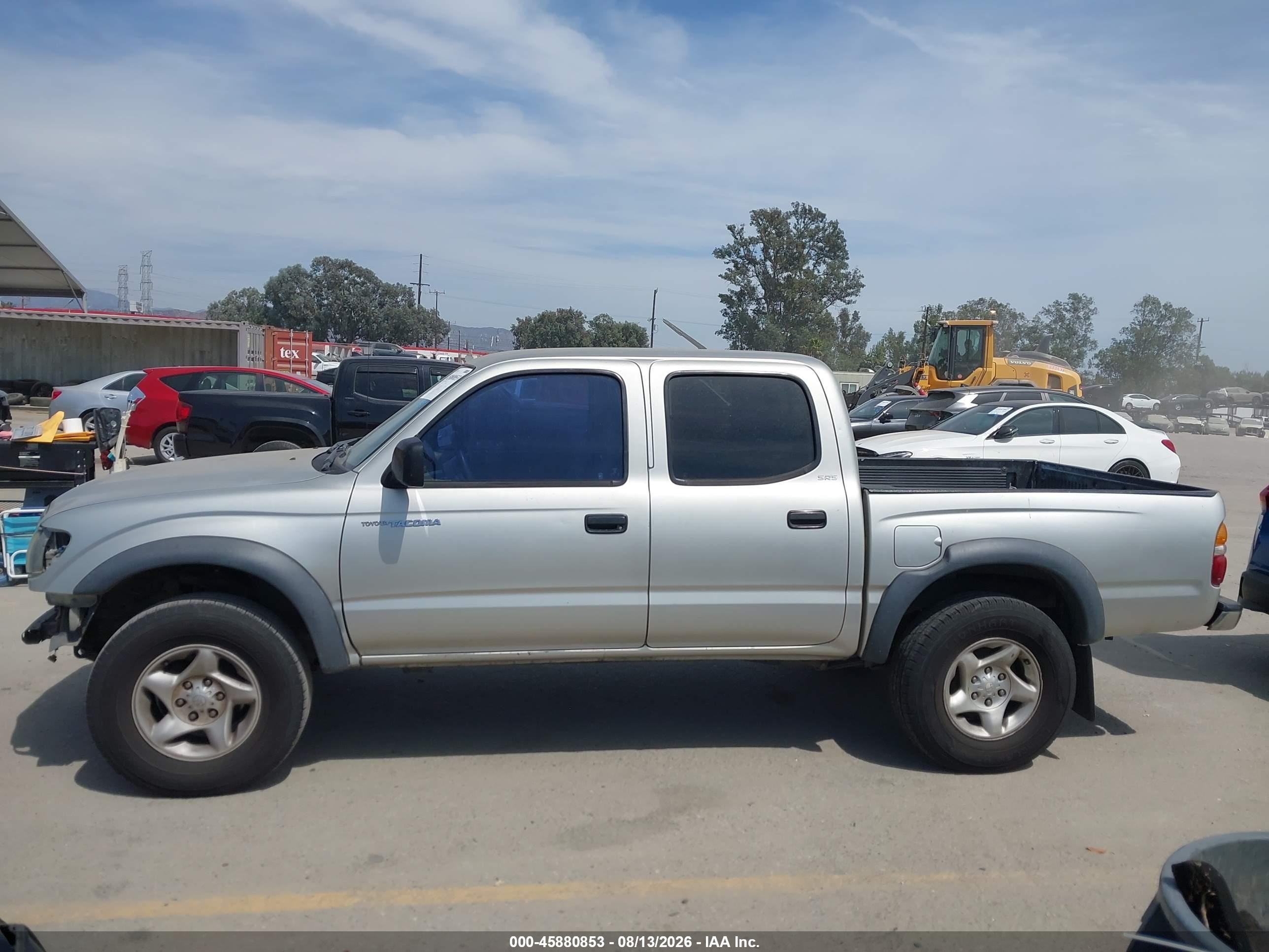 2002 Toyota Tacoma Prerunner V6 Silver vin: 5TEGN92N32Z126983