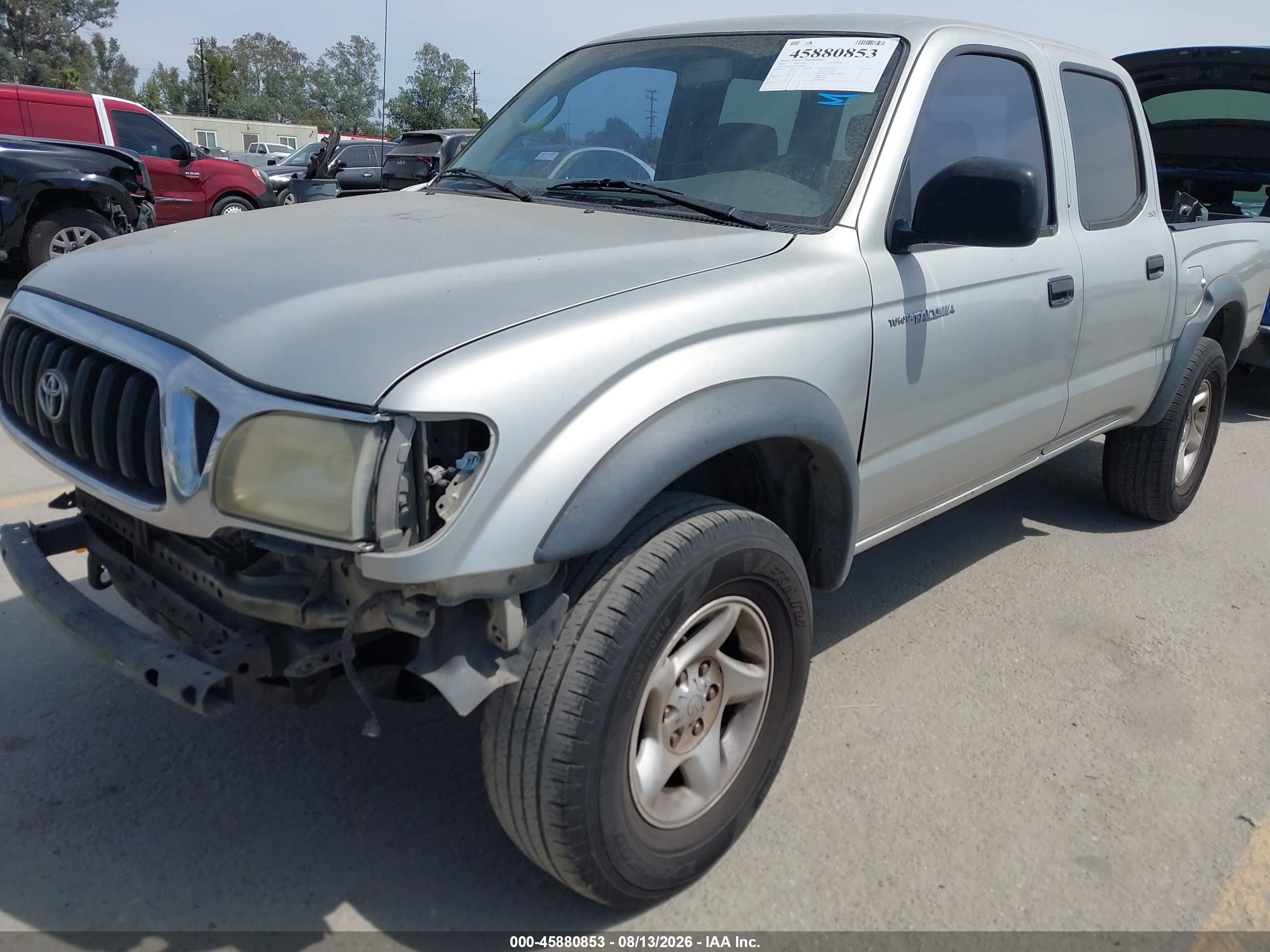 2002 Toyota Tacoma Prerunner V6 Silver vin: 5TEGN92N32Z126983