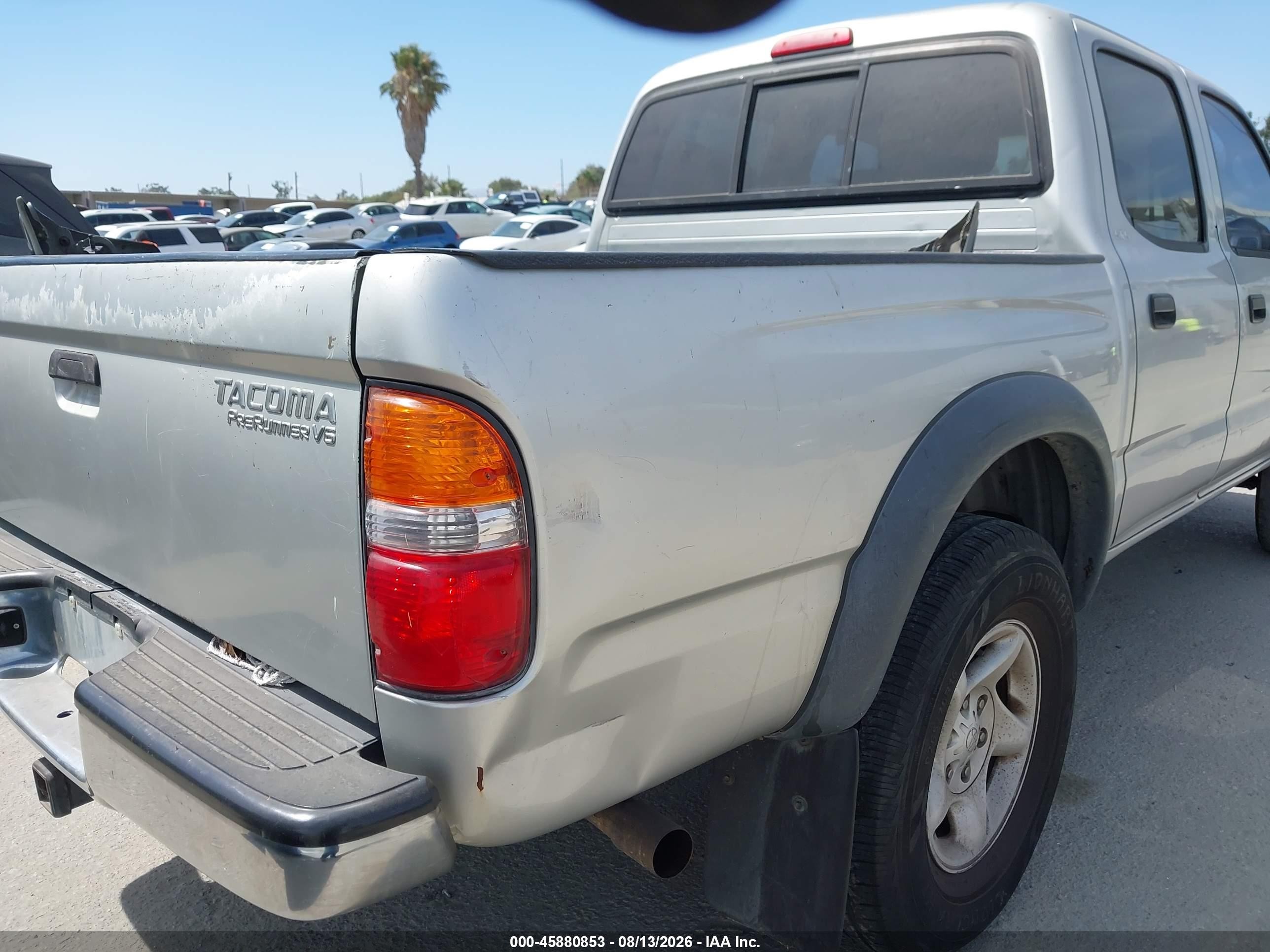 2002 Toyota Tacoma Prerunner V6 Silver vin: 5TEGN92N32Z126983