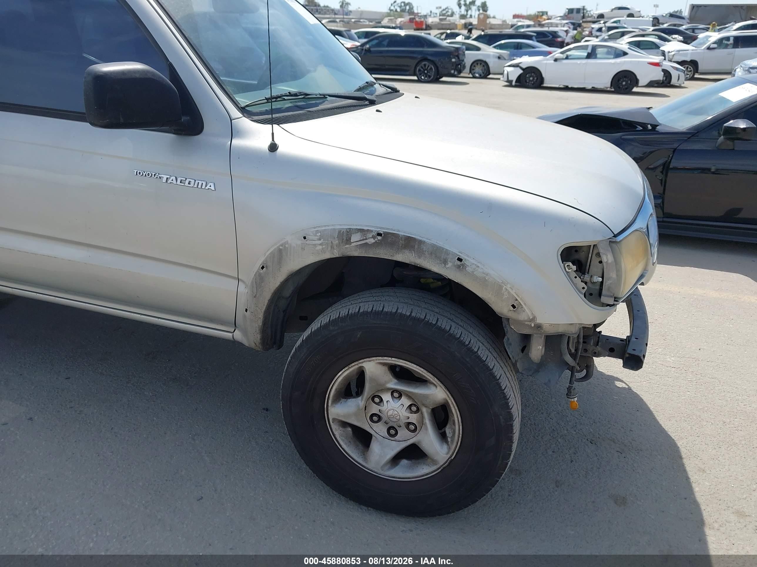 2002 Toyota Tacoma Prerunner V6 Silver vin: 5TEGN92N32Z126983