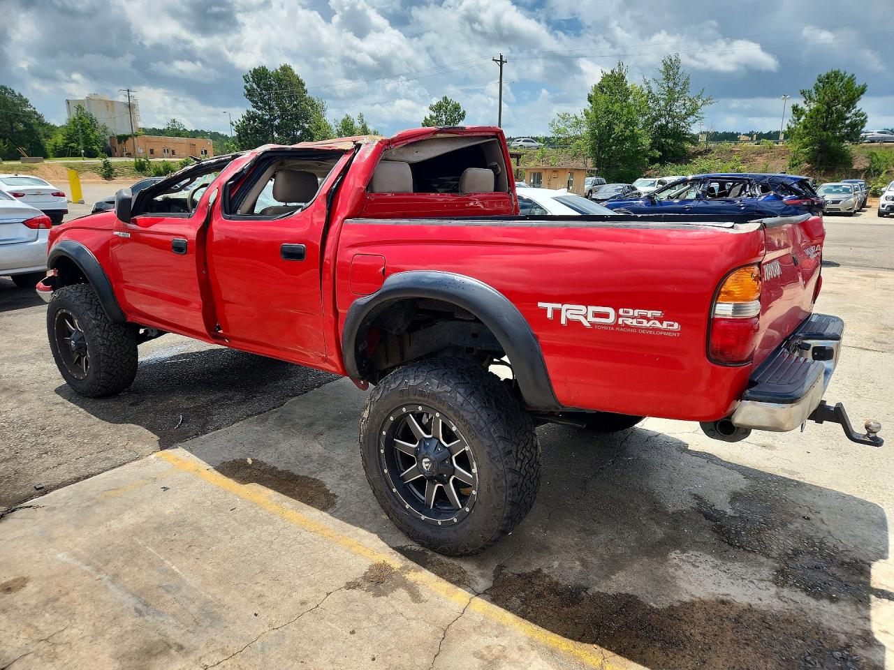 2003 Toyota Tacoma Double Cab Prerunner Red vin: 5TEGN92N33Z186568