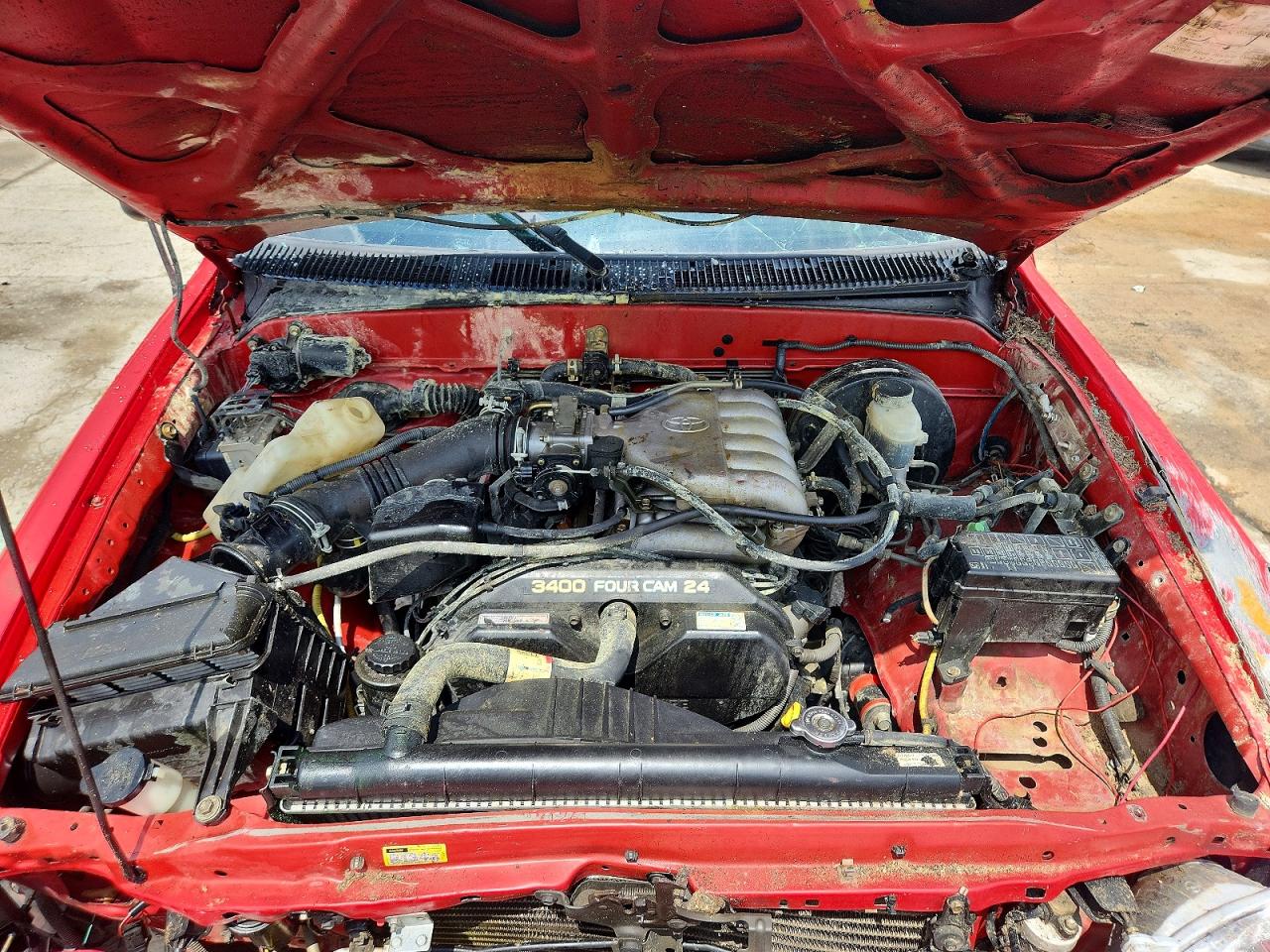 2003 Toyota Tacoma Double Cab Prerunner Red vin: 5TEGN92N33Z186568