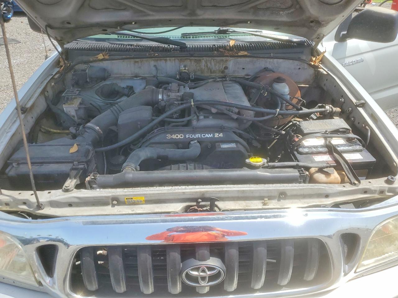 2004 Toyota Tacoma Double Cab Prerunner Silver vin: 5TEGN92N44Z372377