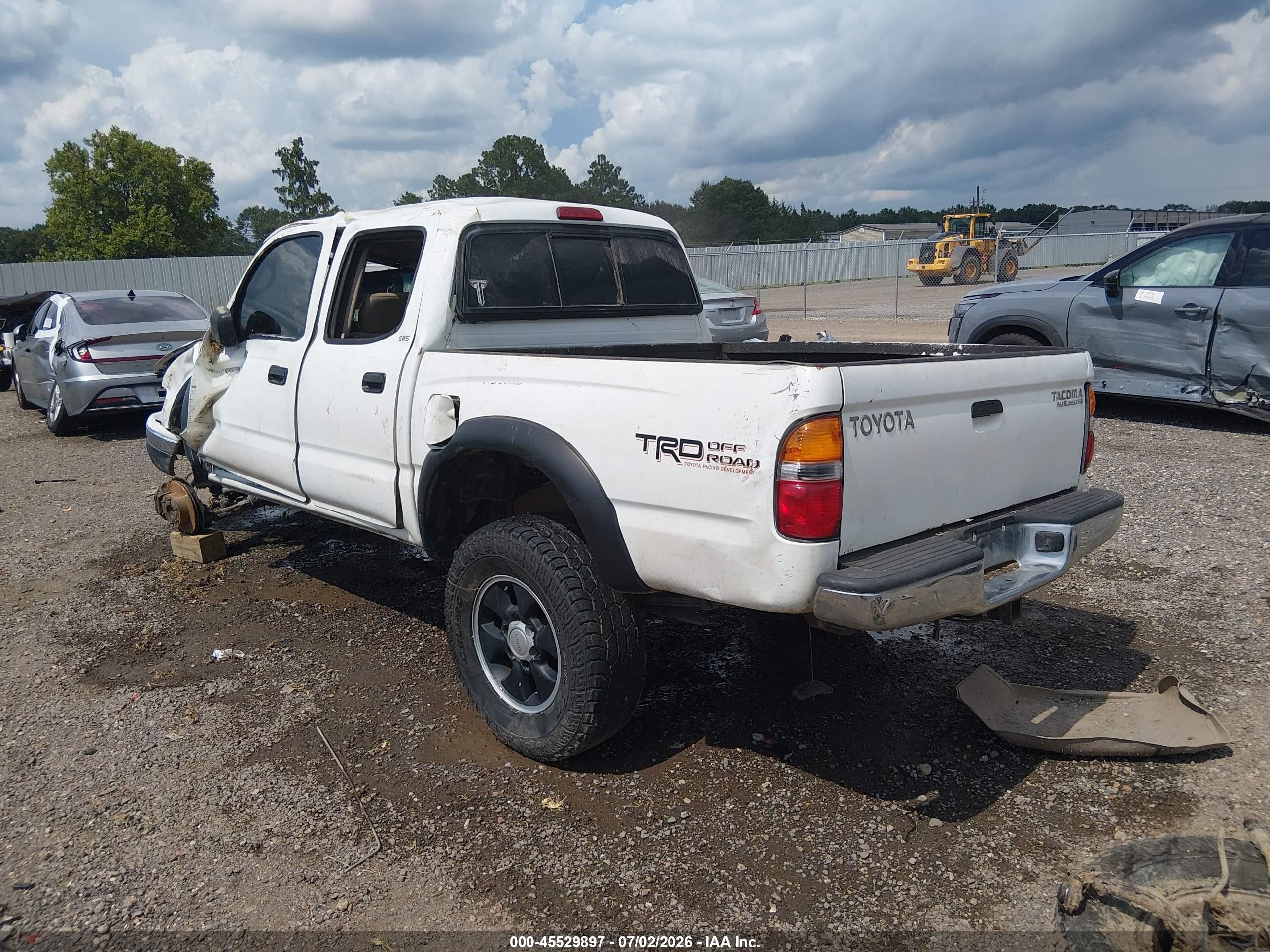 2003 Toyota Tacoma Prerunner V6 White vin: 5TEGN92N53Z242798