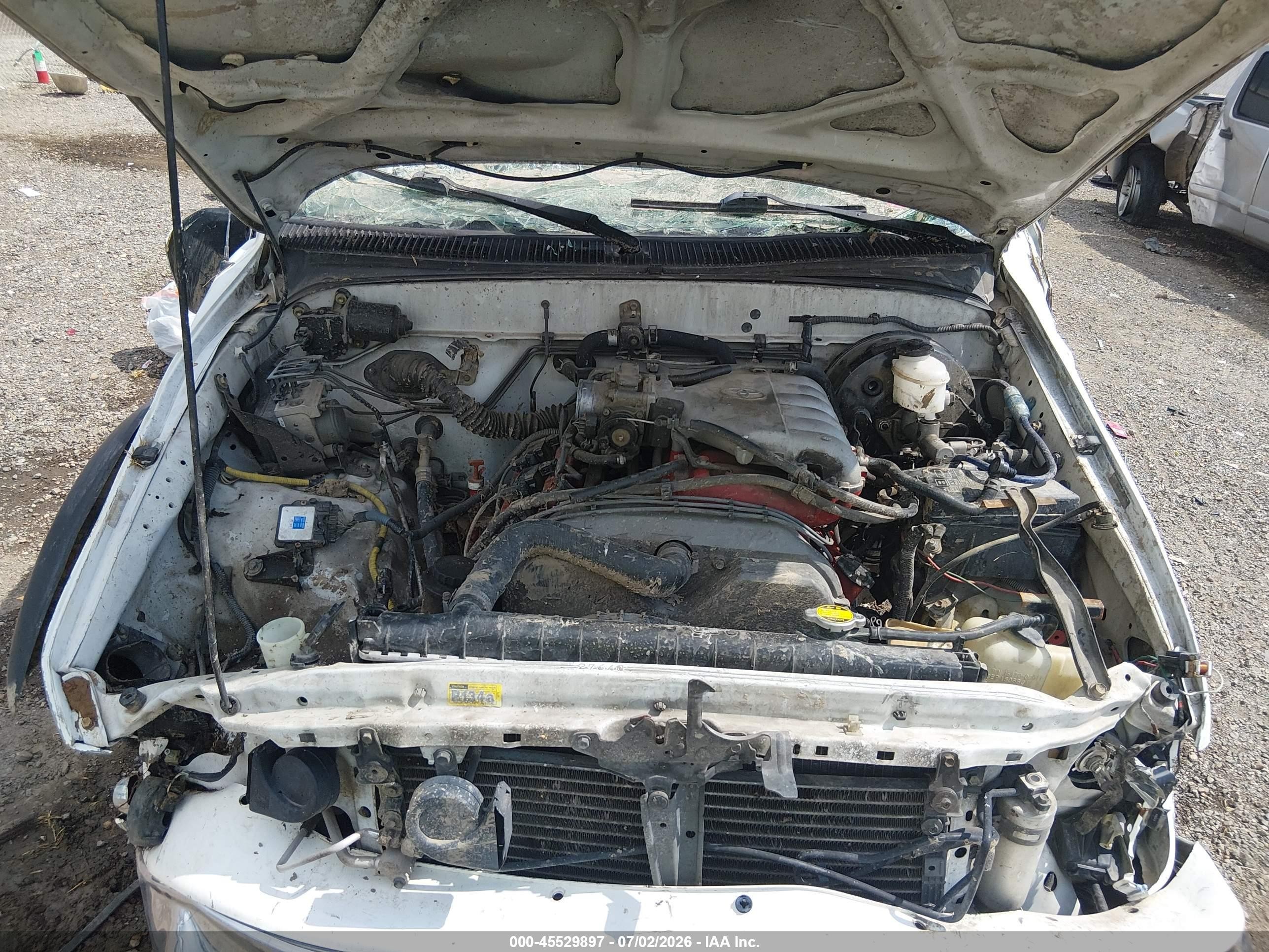 2003 Toyota Tacoma Prerunner V6 White vin: 5TEGN92N53Z242798