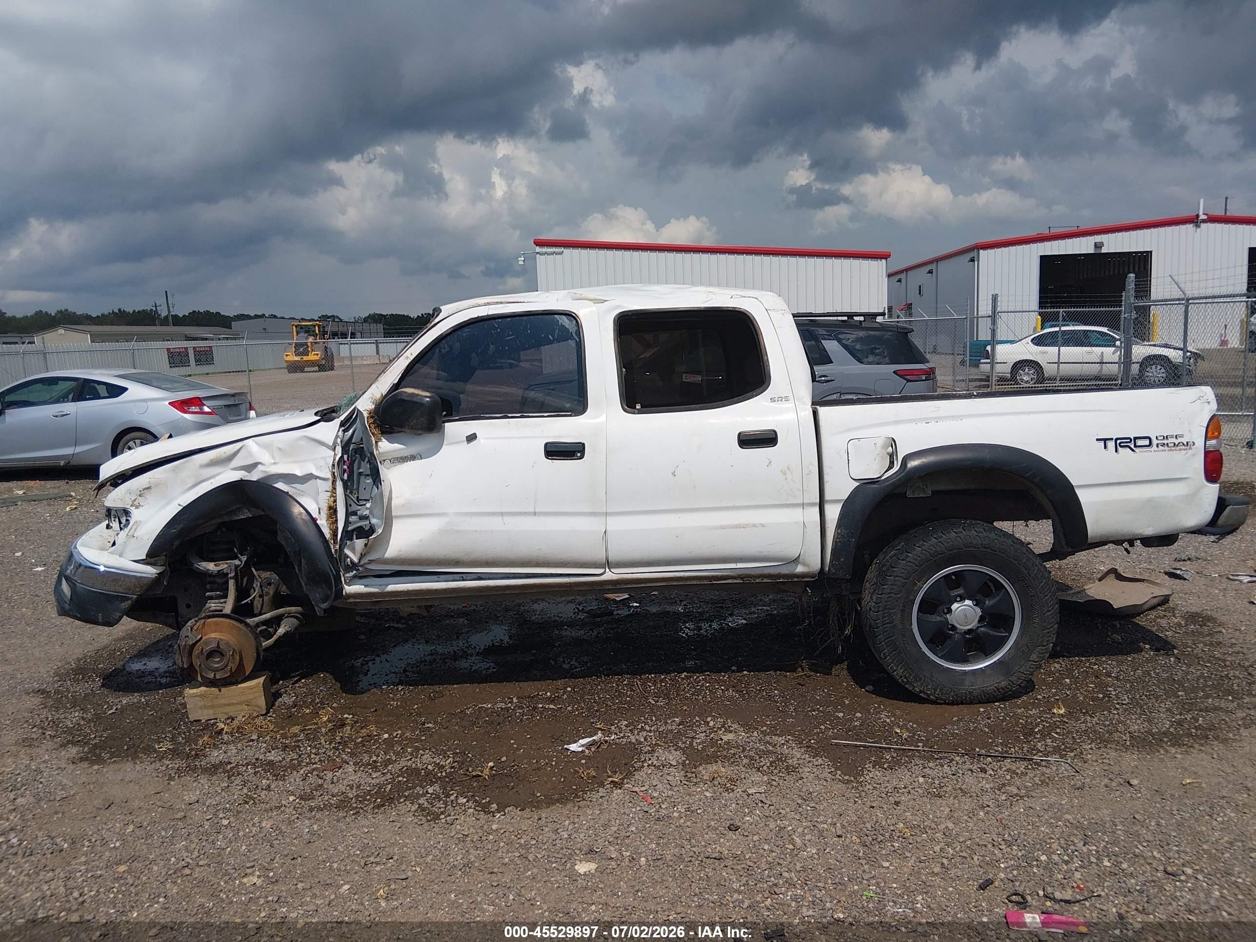 2003 Toyota Tacoma Prerunner V6 White vin: 5TEGN92N53Z242798