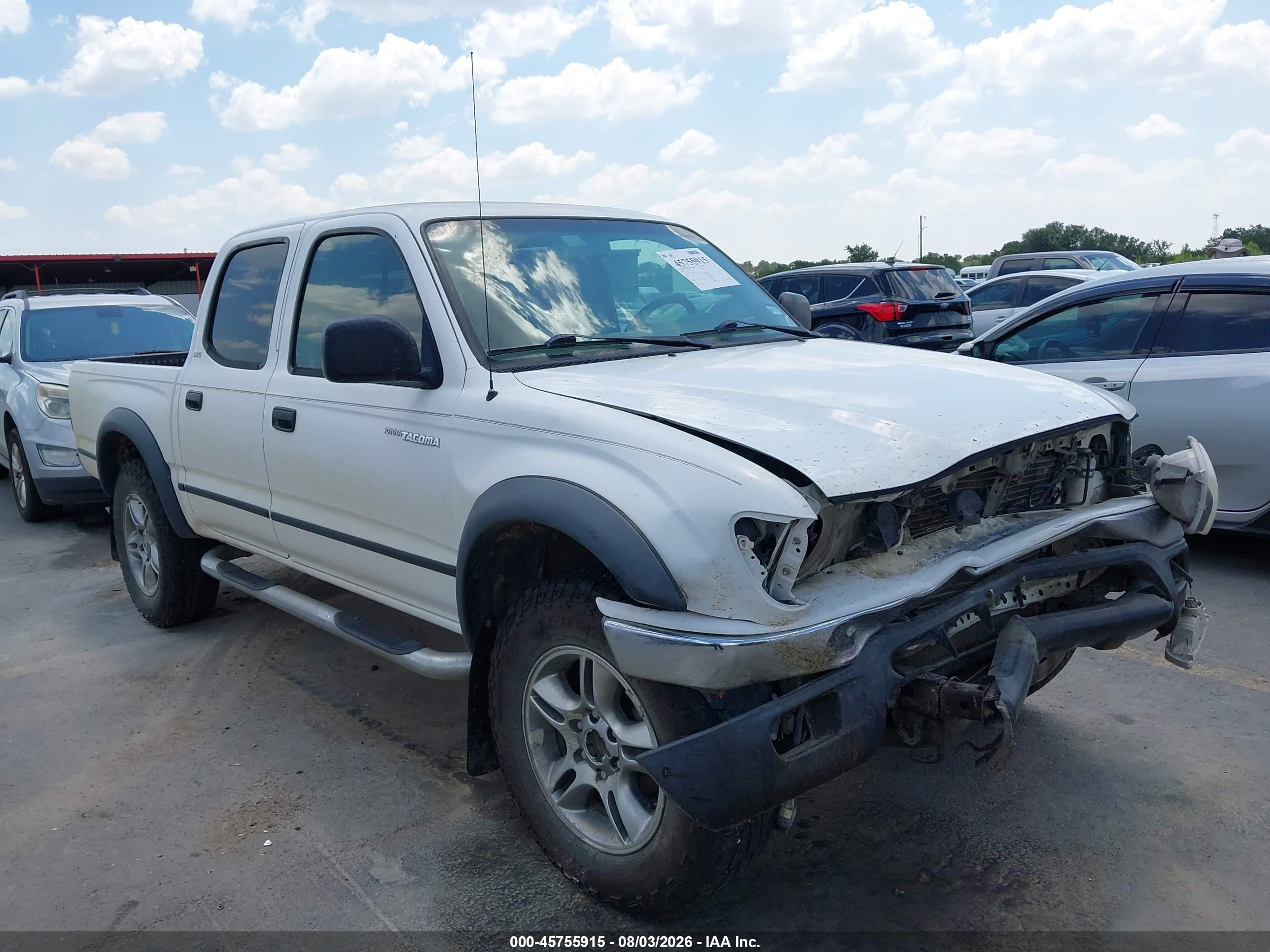 2004 Toyota Tacoma Prerunner V6 White vin: 5TEGN92N54Z459320