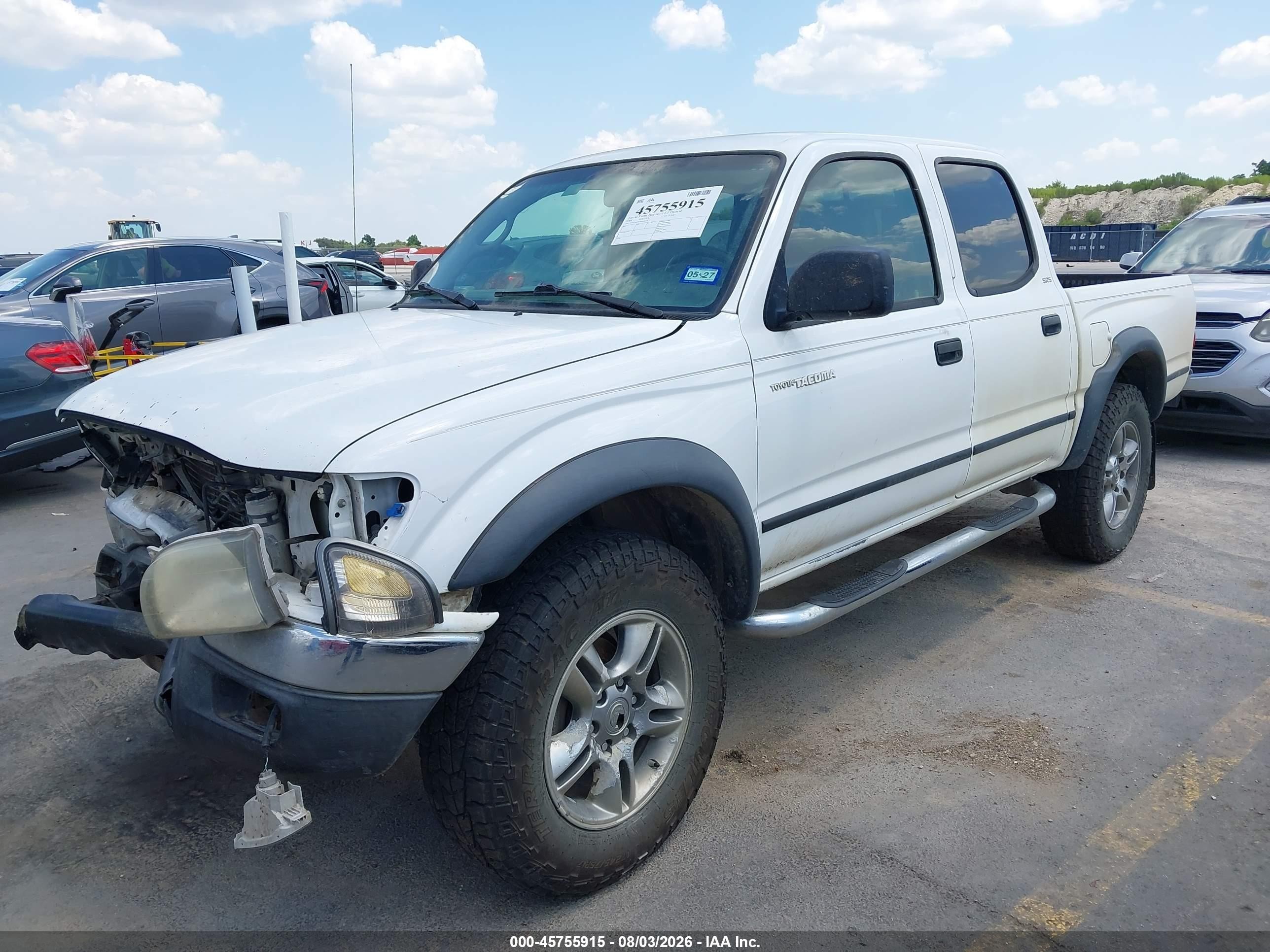 2004 Toyota Tacoma Prerunner V6 White vin: 5TEGN92N54Z459320