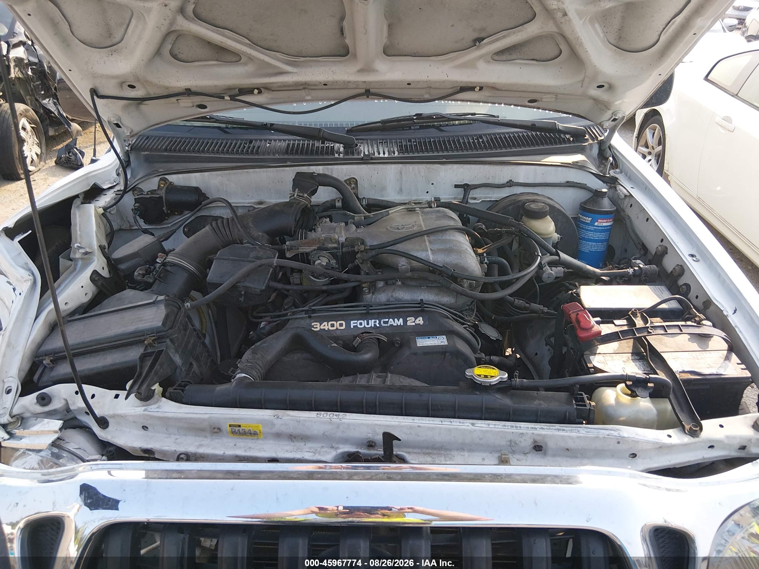 2002 Toyota Tacoma Prerunner V6 White vin: 5TEGN92N62Z070425